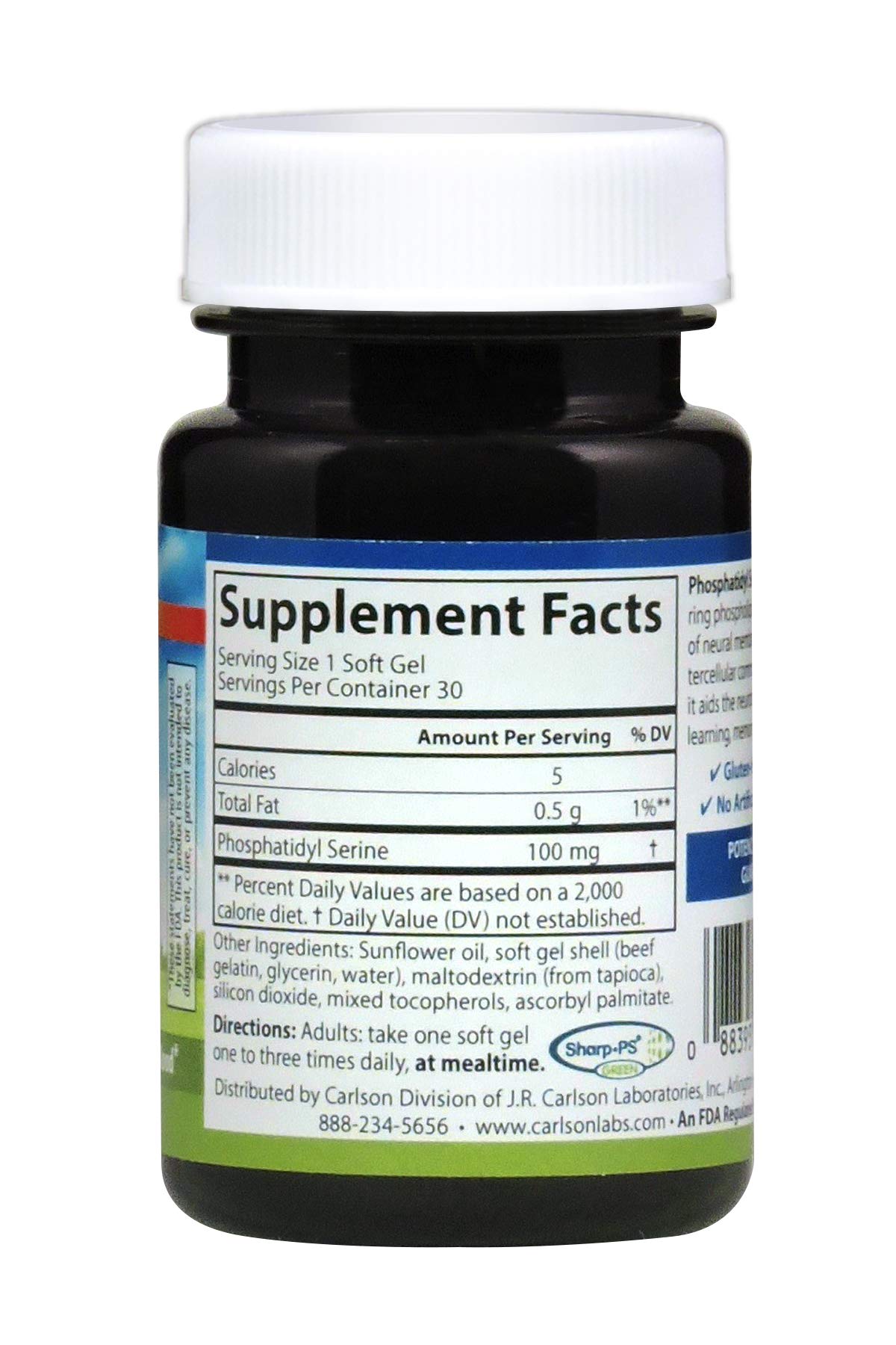 Carlson Taurine Powder Softgel, 30 Count