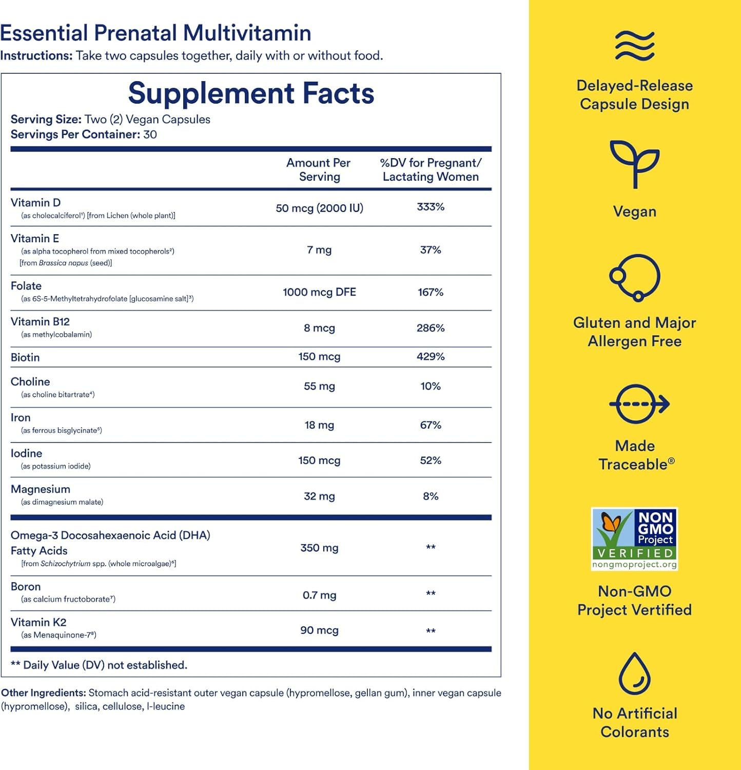 Ritual Women's Prenatal Multivitamins Capsules 60 Capsules