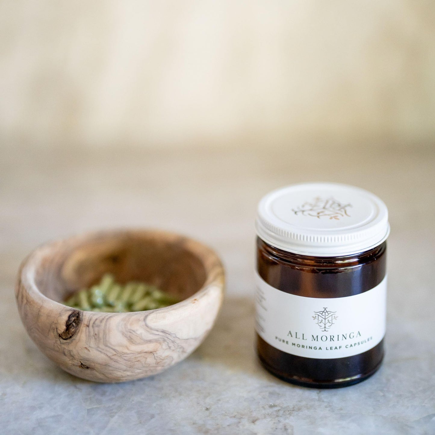 A M Premium Organic Moringa Oleifera Leaf Powder Capsules 120 Capsules
