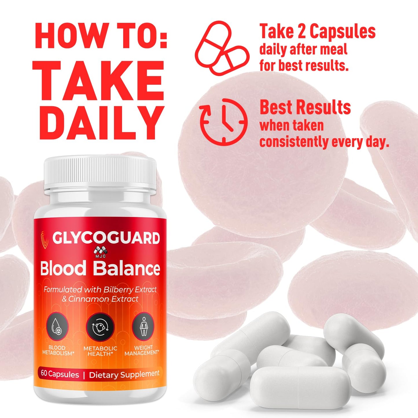 MJO Glycoguard Red Capsules 60 Count