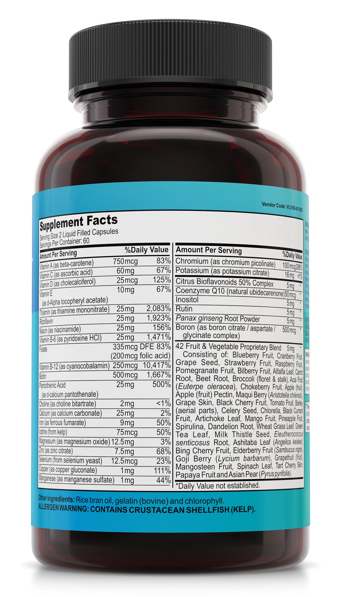 NutriRise Men's Multivitamin Capsule 120 Count
