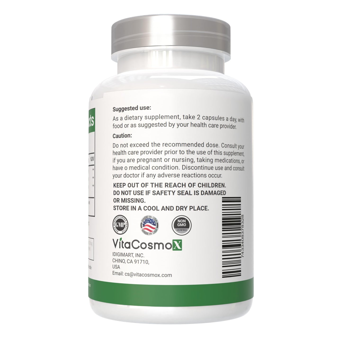 VitaCosmoX Fisetin Quercetin Resveratrol Supplement Capsules 240 Count