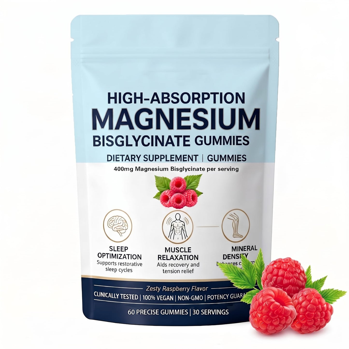 SERSANVE Magnesium Bisglycinate Gummies, 60 Gummies