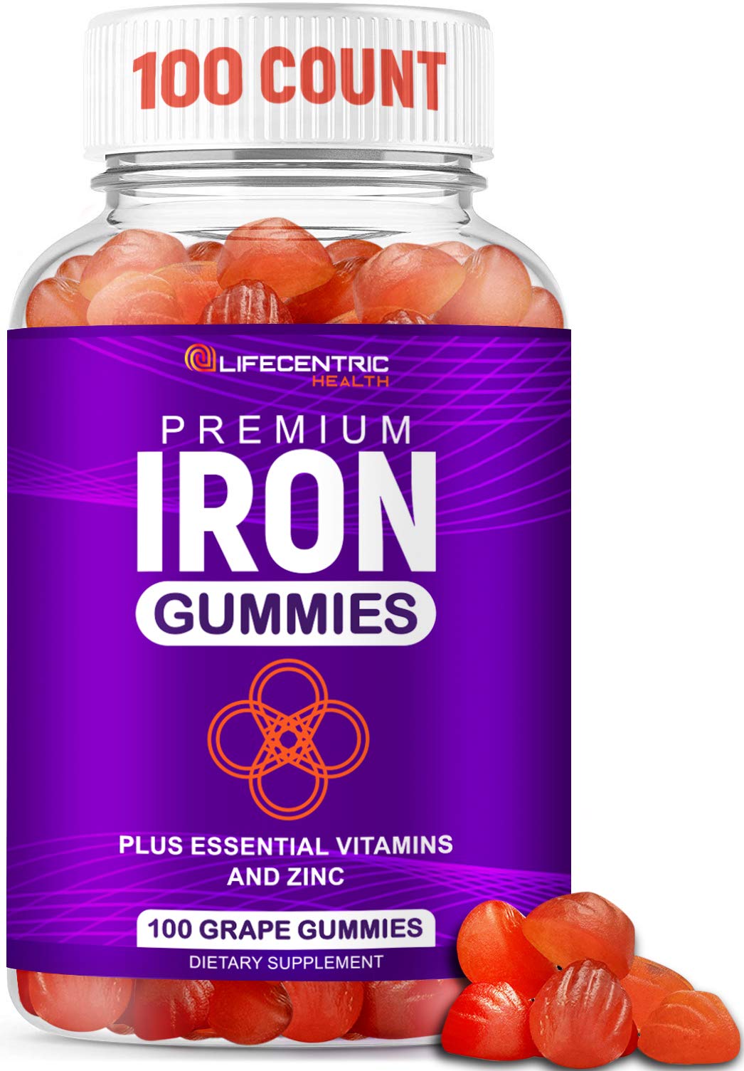 LifeCentric Health Iron Gummies Gummy 100 Count