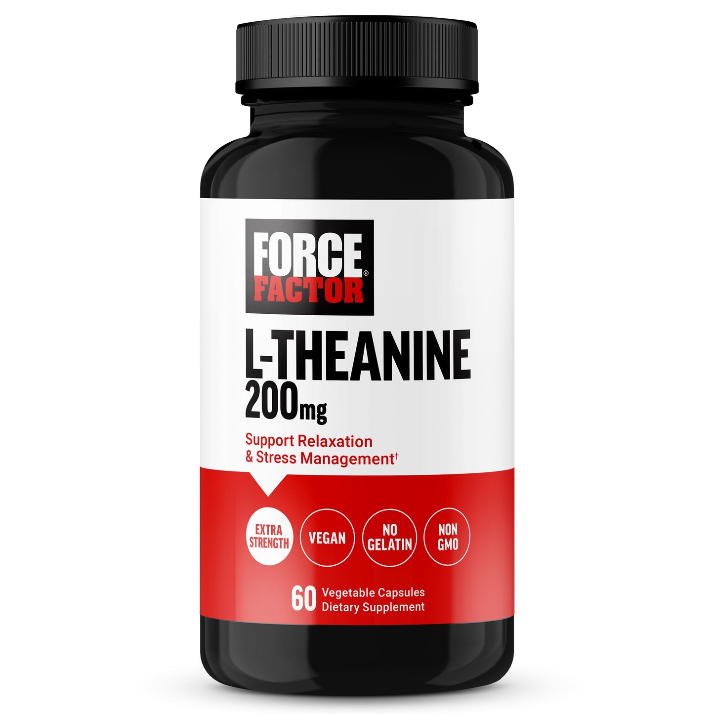Force Factor L-Theanine 200mg Capsule, 60 Count