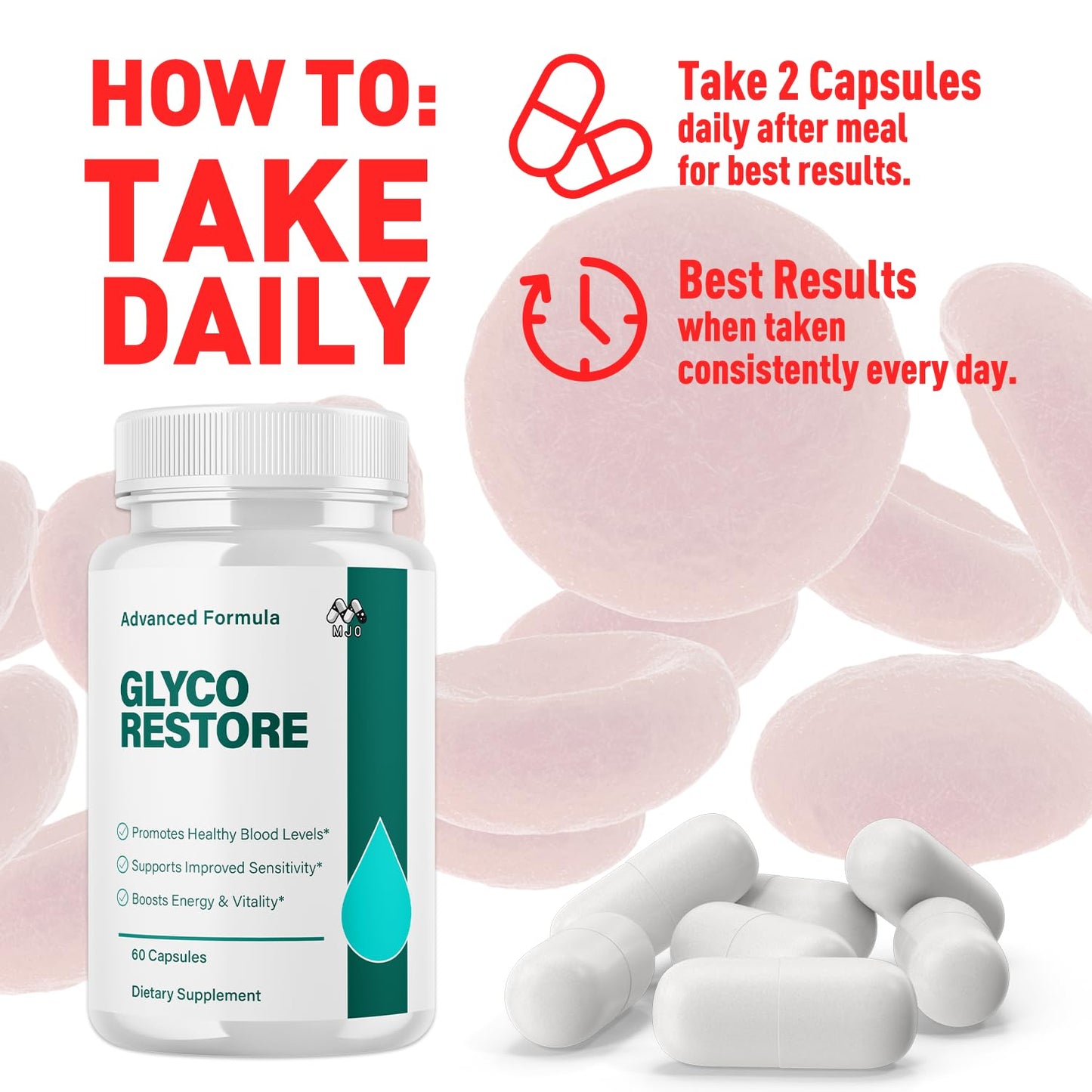 MJO Glyco Restore Capsules, 120 Capsules