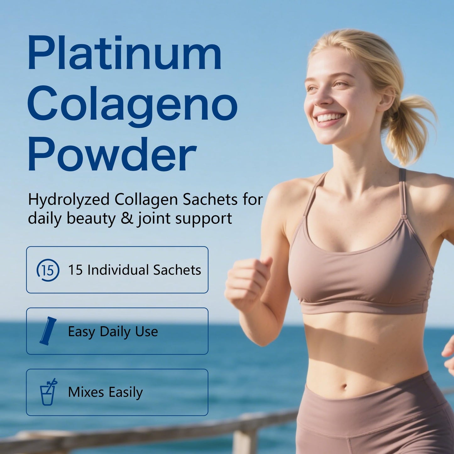 Renovart Platinum Hydrolyzed Collagen Powder, 15 Count