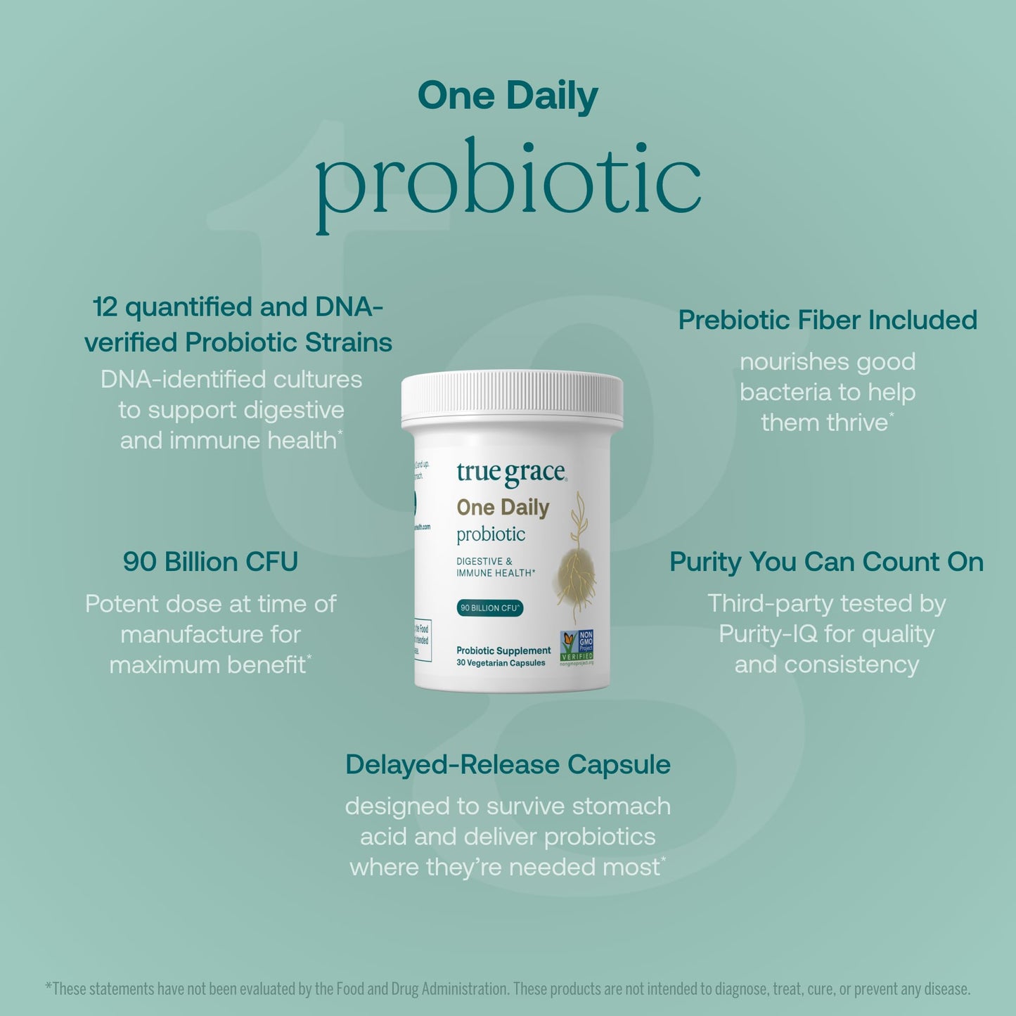 True Grace One Daily Probiotic 30 Capsules