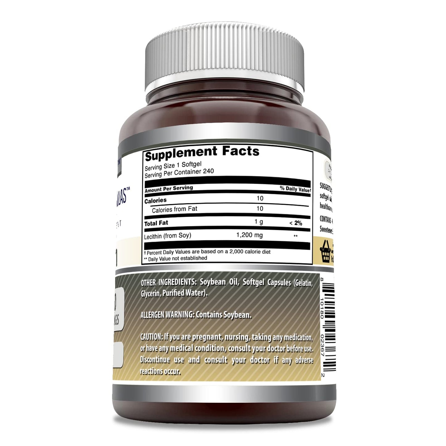 Amazing Nutrition Lecithin 1200 Mg Softgels, 240 Count