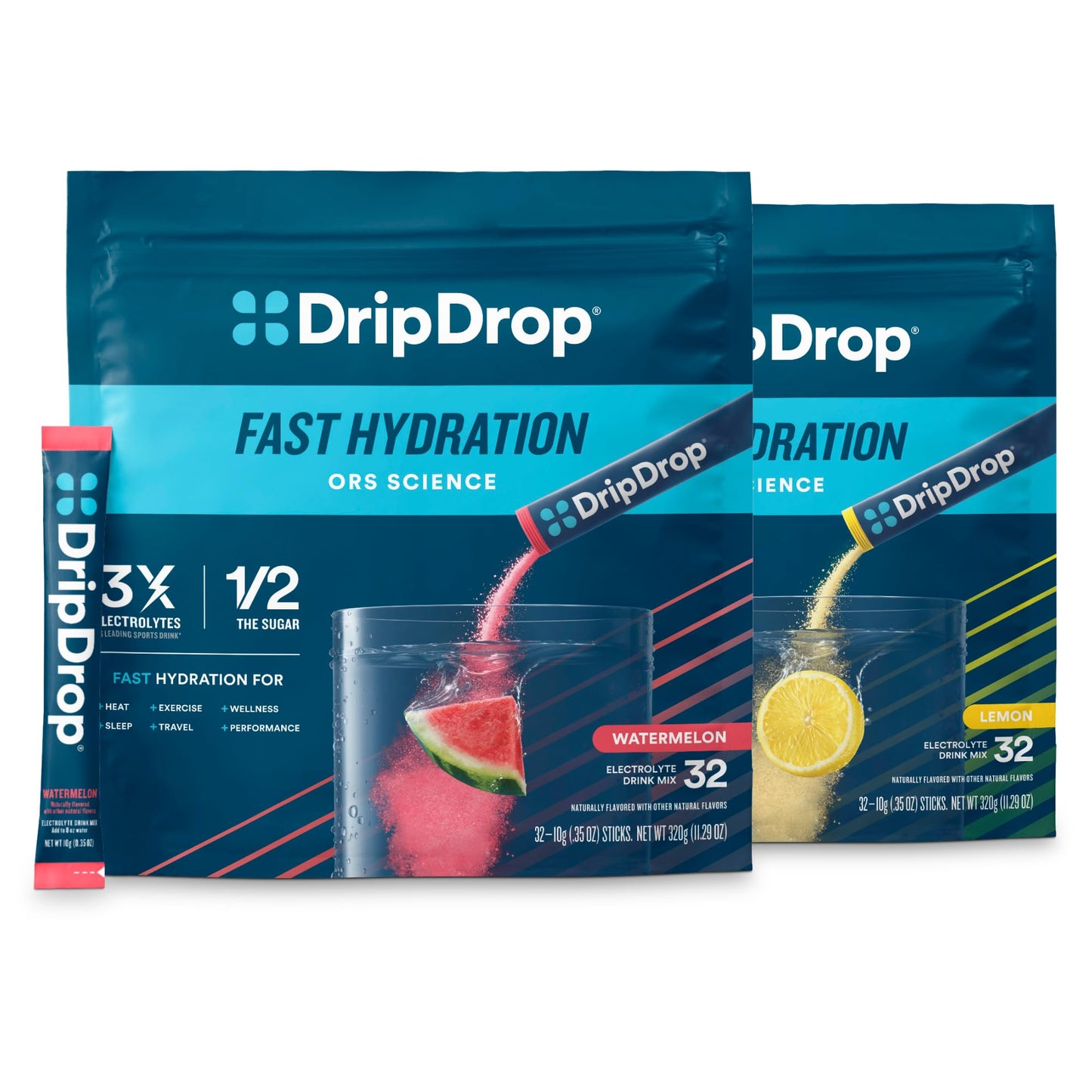 DripDrop Hydration Electrolyte Powder Packets, 64 Packets