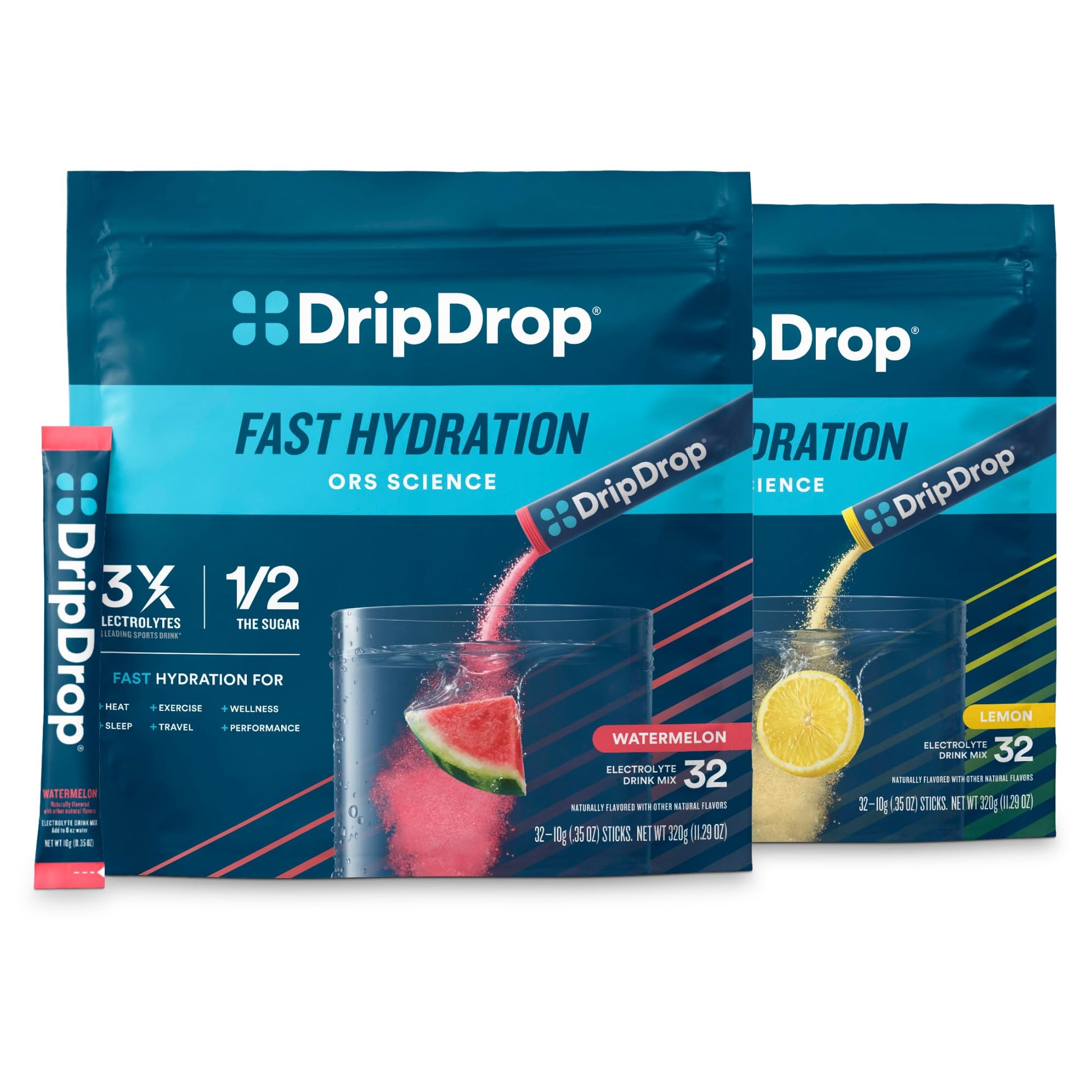 DripDrop Hydration Electrolyte Powder Packets, 64 Packets