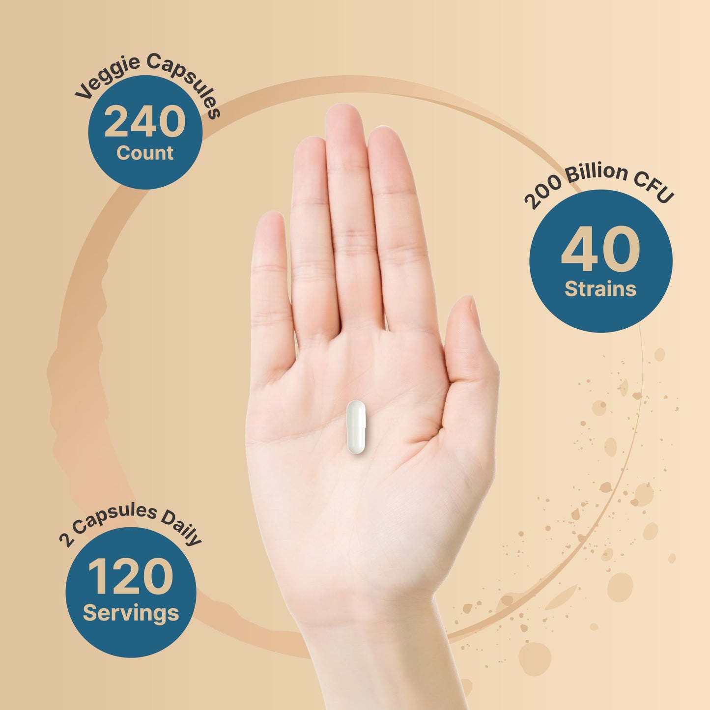 NatureBell Probiotic 200 Billion CFU – 40 Strains Per Serving, 240 Veggie Capsules