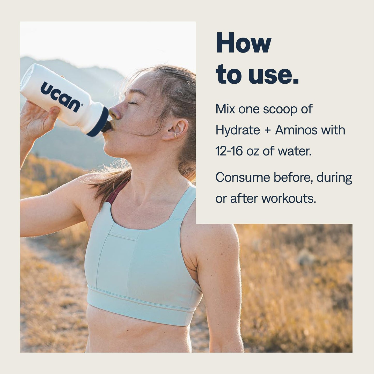 UCAN Hydrate + Aminos Powder, Orange, 7 Ounce