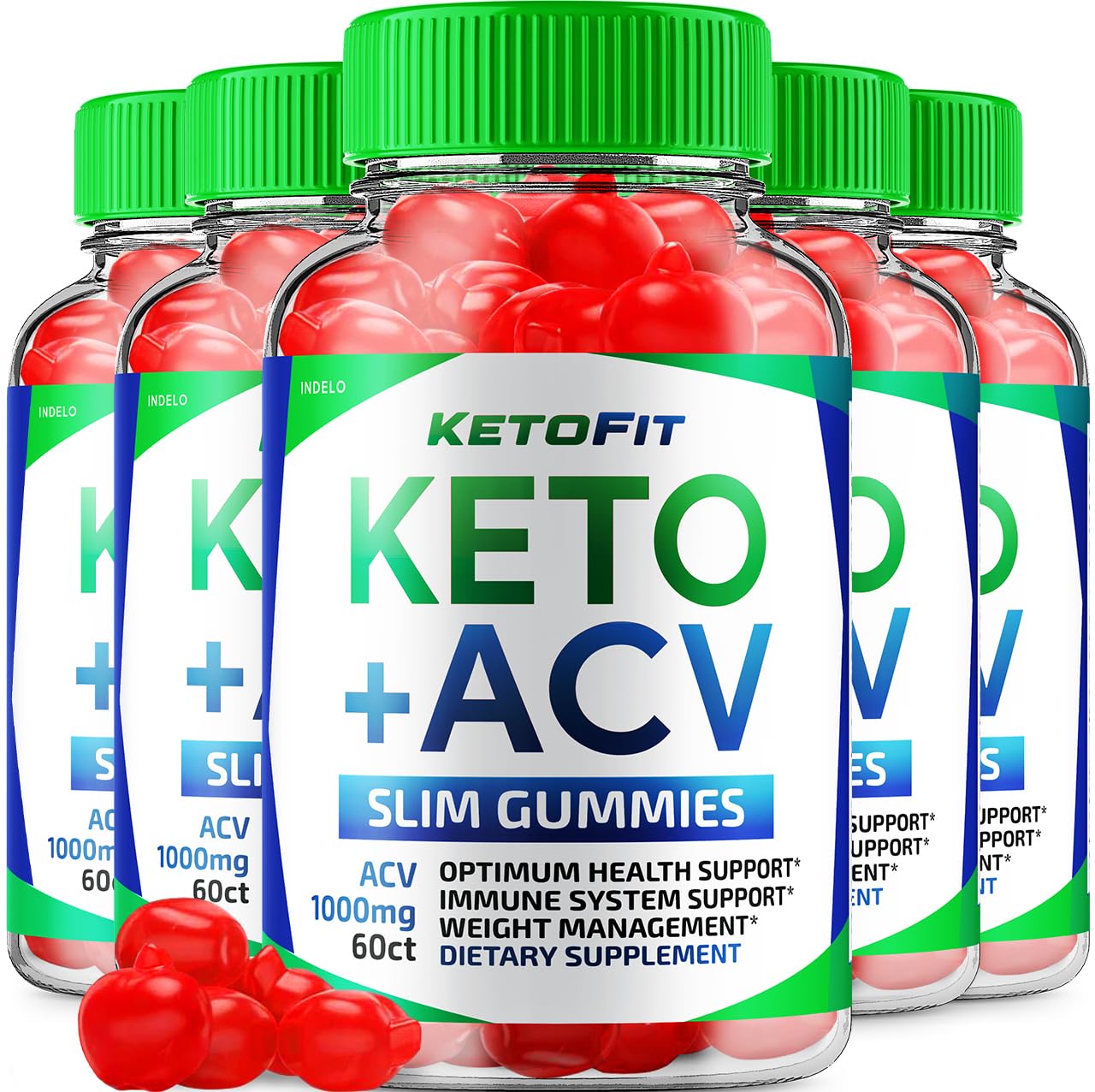 Indelo Ketofit ACV Gummies Advanced 1000mg, 300 Gummies