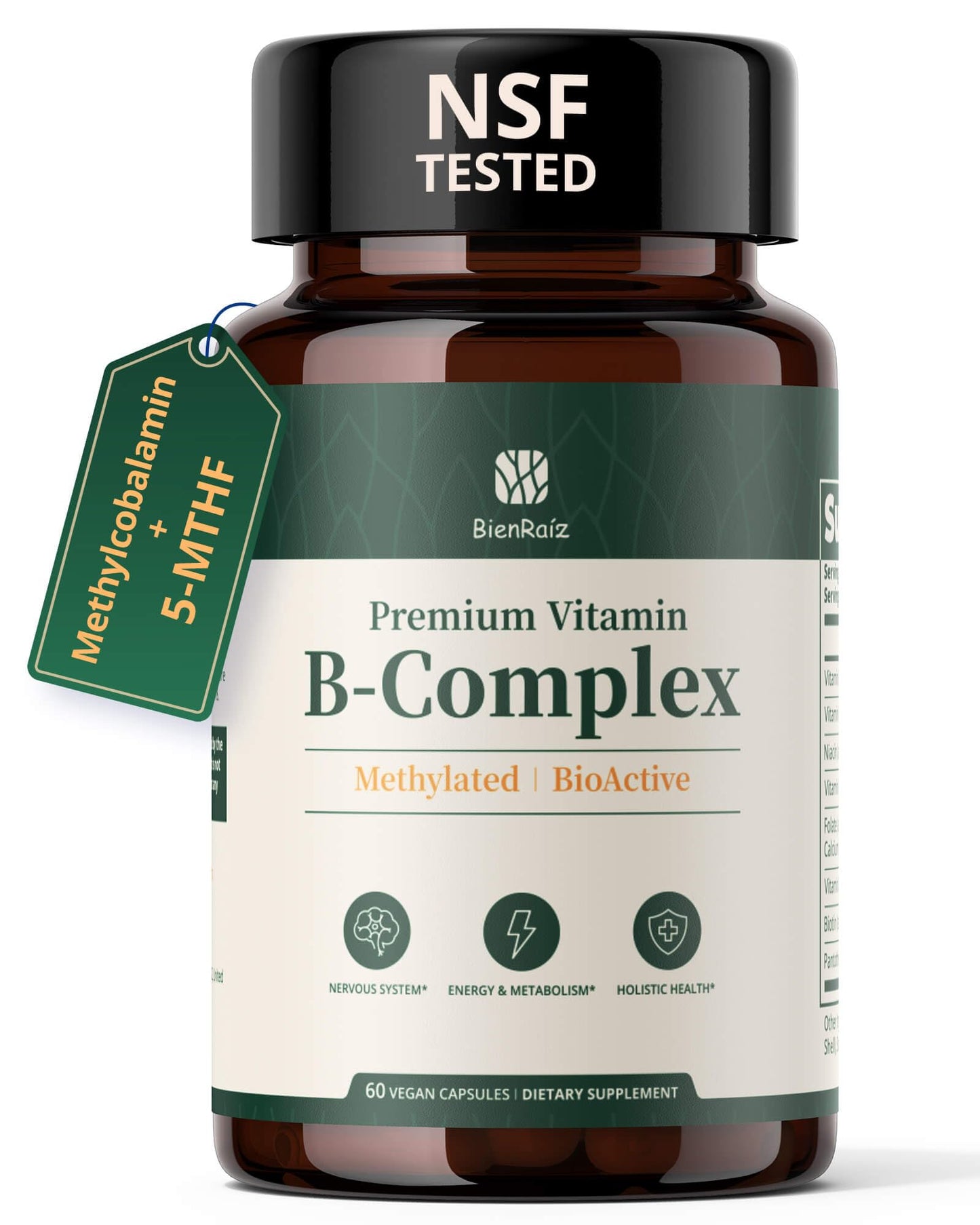 BienRaíz Methylated Vitamin B Complex Capsules, 60 Capsules