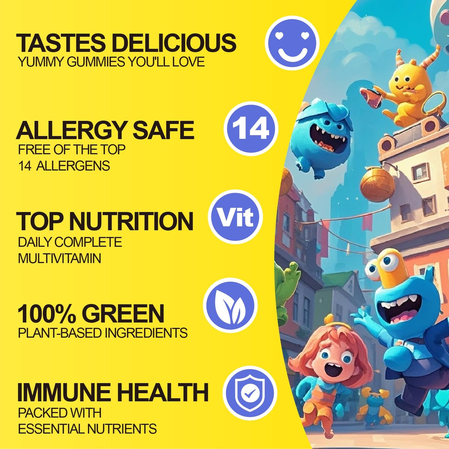 MEGNETA Kids Calm Magnesium Gummies 60 Count