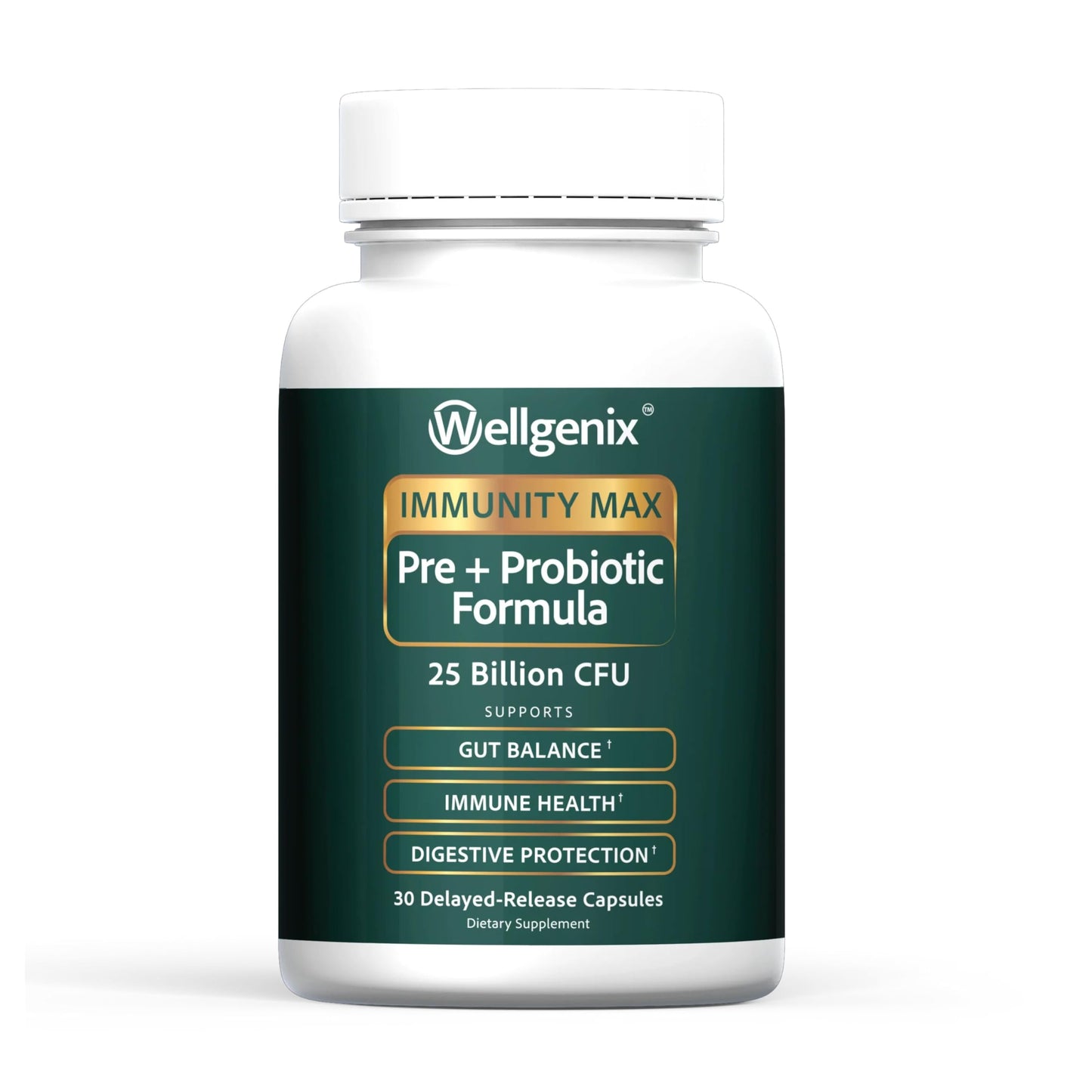 Wellgenix Immunity Max Probiotic 25 Billion CFU Capsules, 1 Count