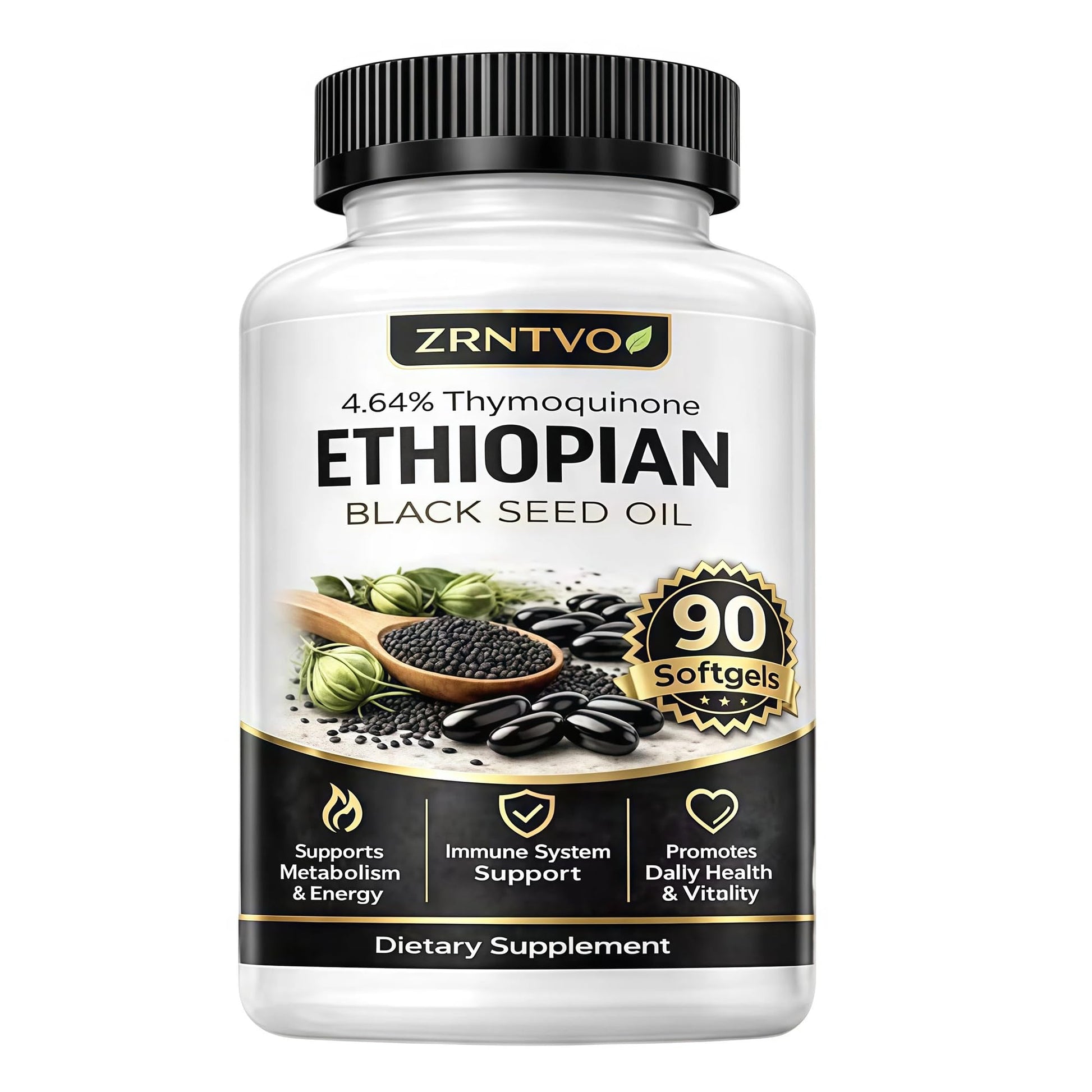 LOVIVA Ethiopian Black Seed Oil Softgel 90 Count