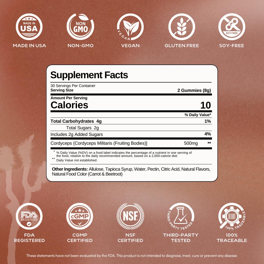 MYCL Spark Cordyceps Mushroom 60 Gummies