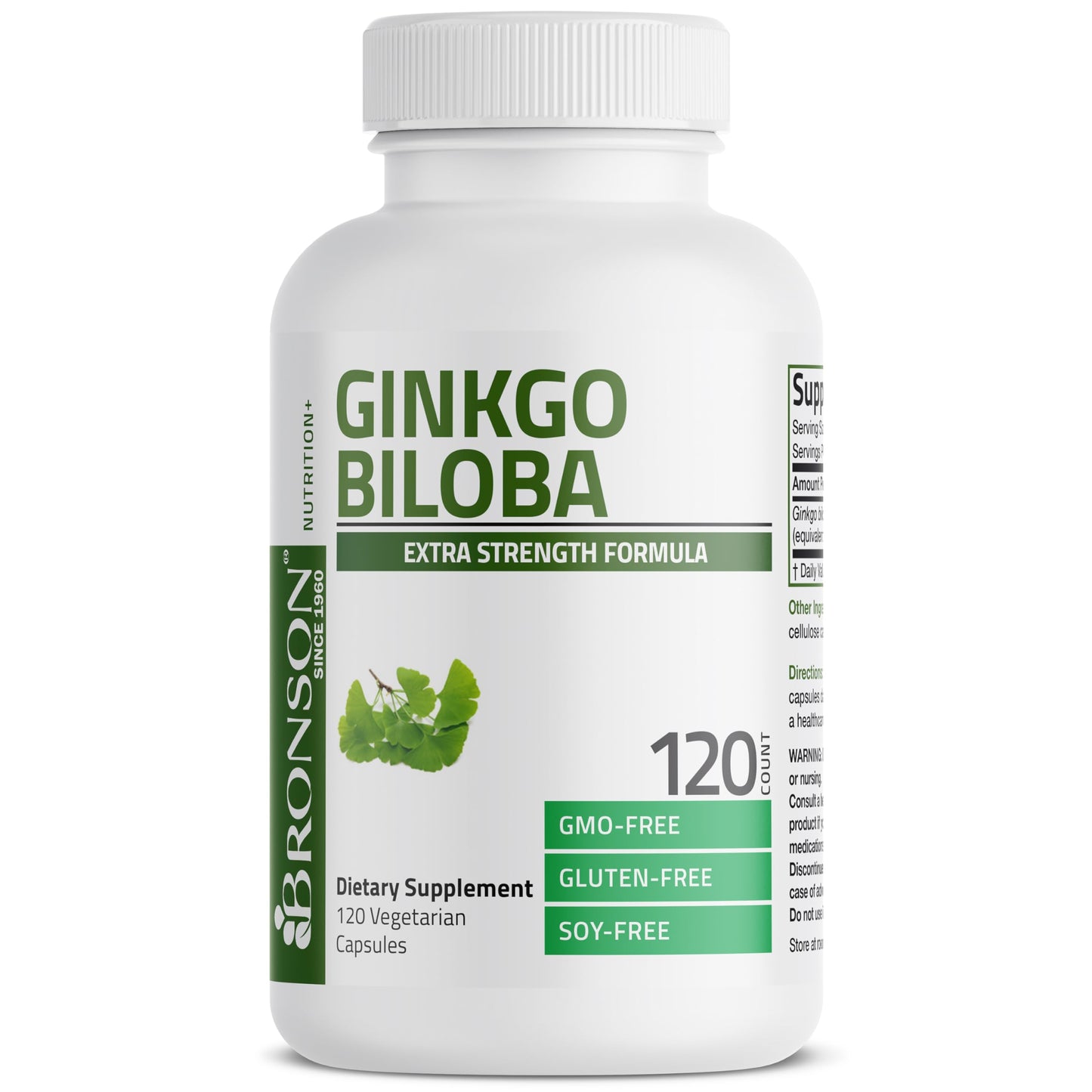 Bronson Ginkgo Biloba Extra Strength Brain & Memory Support, 120 Capsules