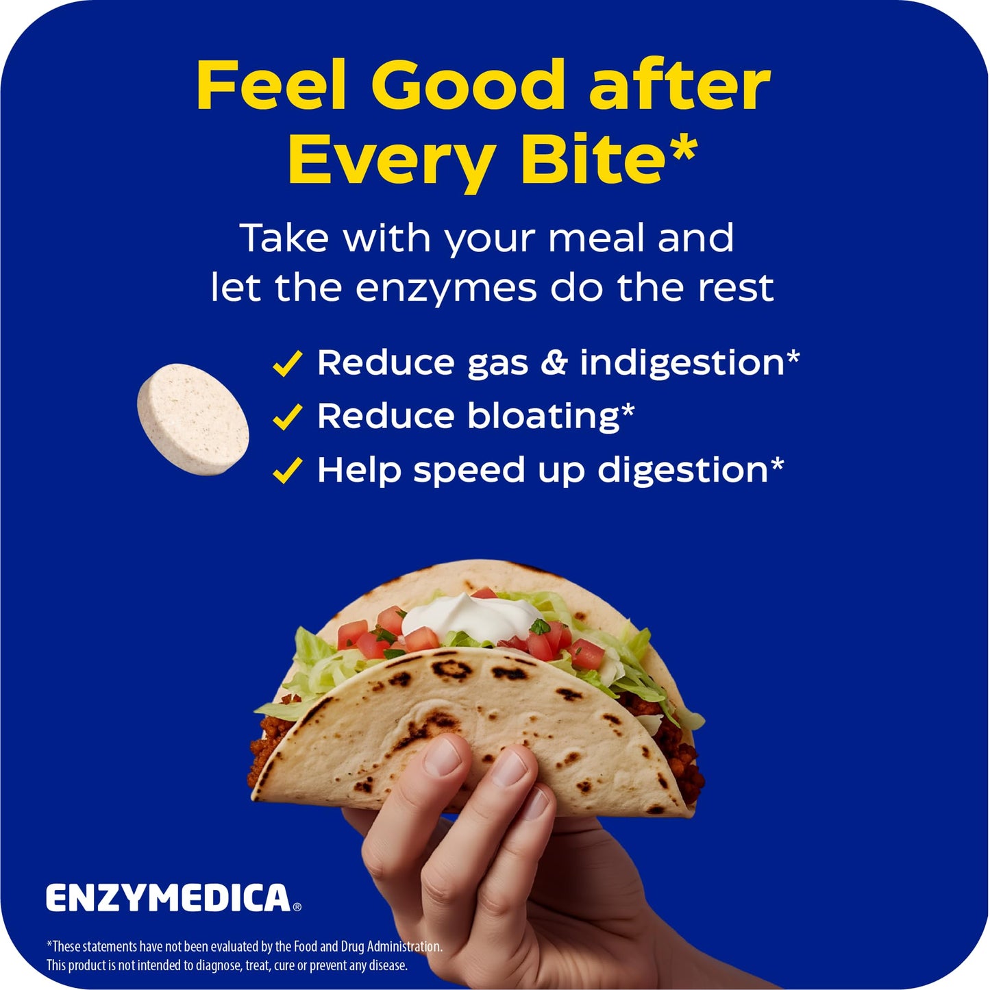 Enzymedica Digest Complete Chewable Digestive Enzyme Supplement, 60 Tablets
