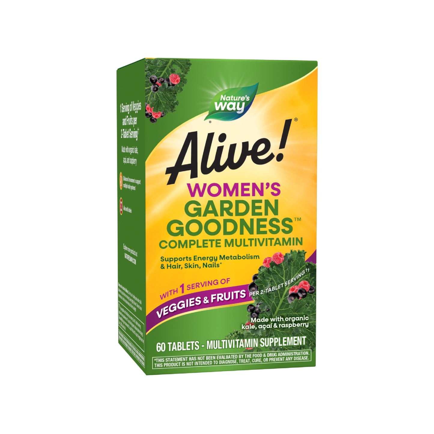 Nature's Way Alive! Women's Garden Goodness Complete Multivitamin Tablet, 60 Count