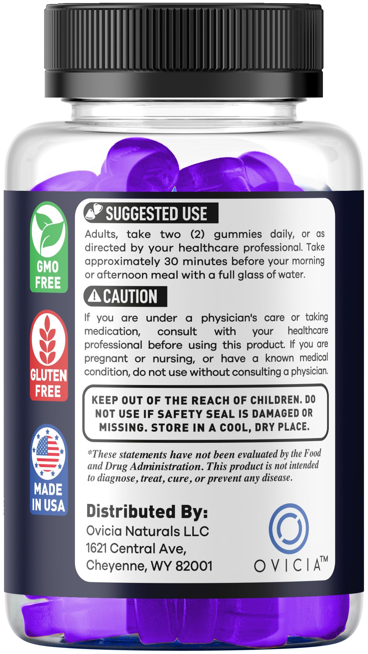 OVICIA Jelly Boost Gummies for Men - 60 Gummies