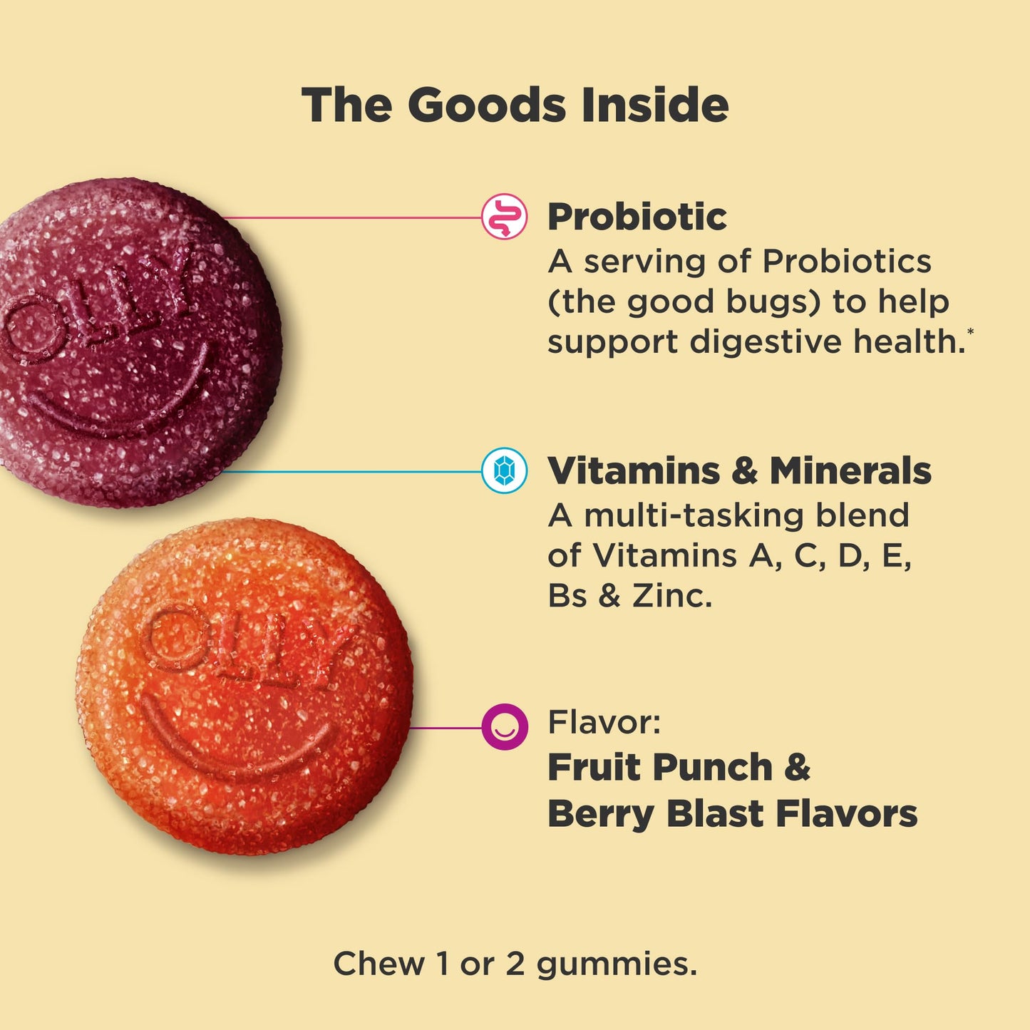 OLLY Kids Multivitamin & Probiotic Gummy, 240 Count