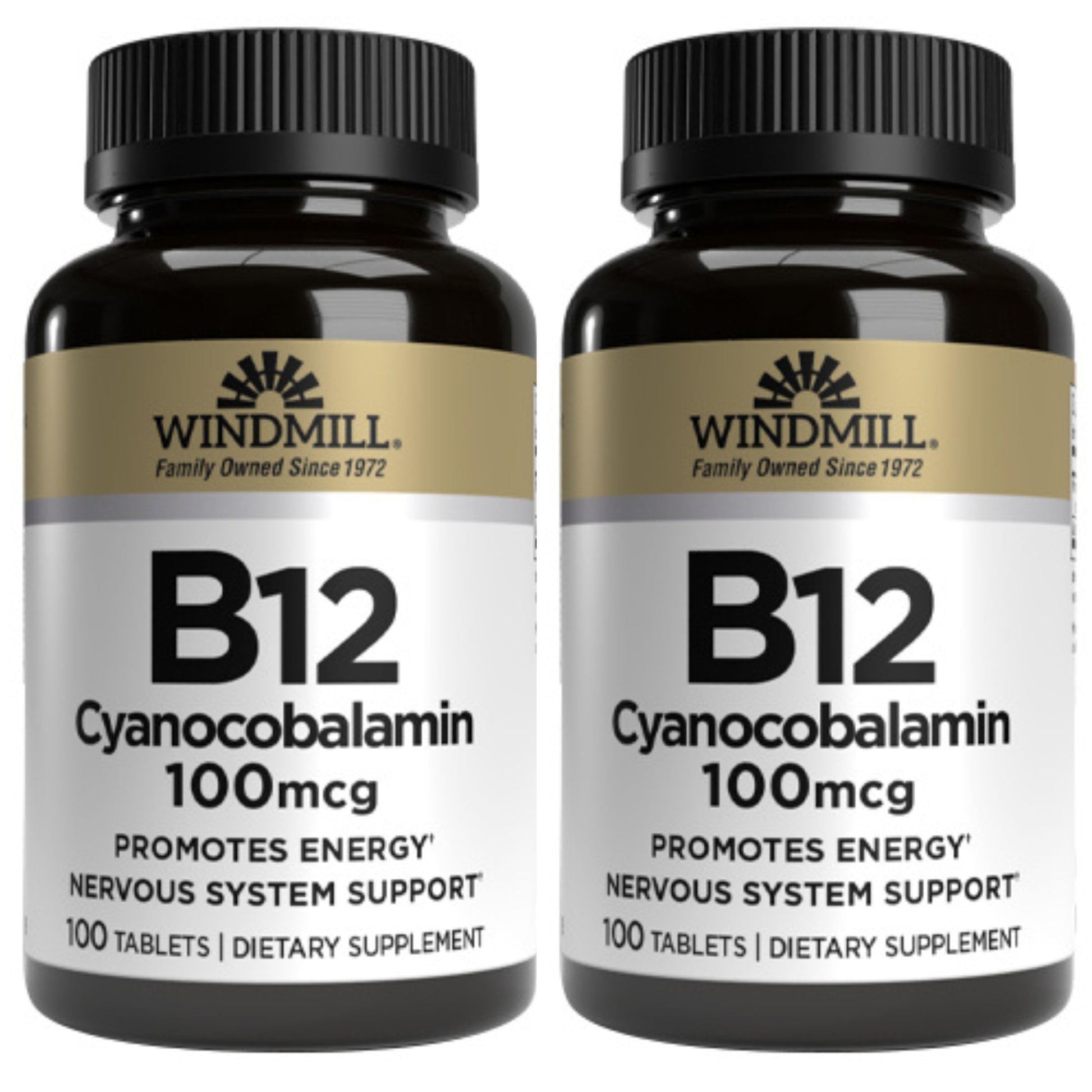 Windmill Vitamin B-12 100 mcg Tablets, 100 Count