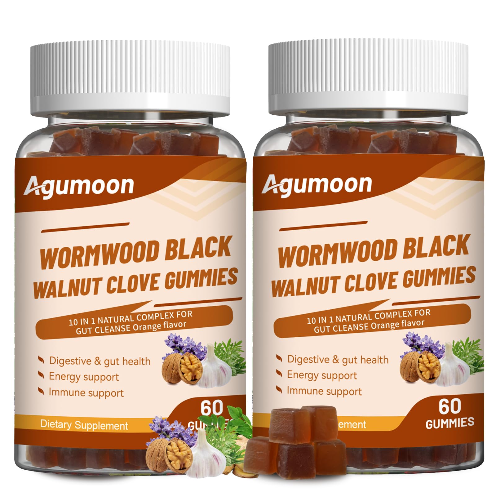 Agumoon 10-in-1 Wormwood Black Walnut Clove Gummy 120