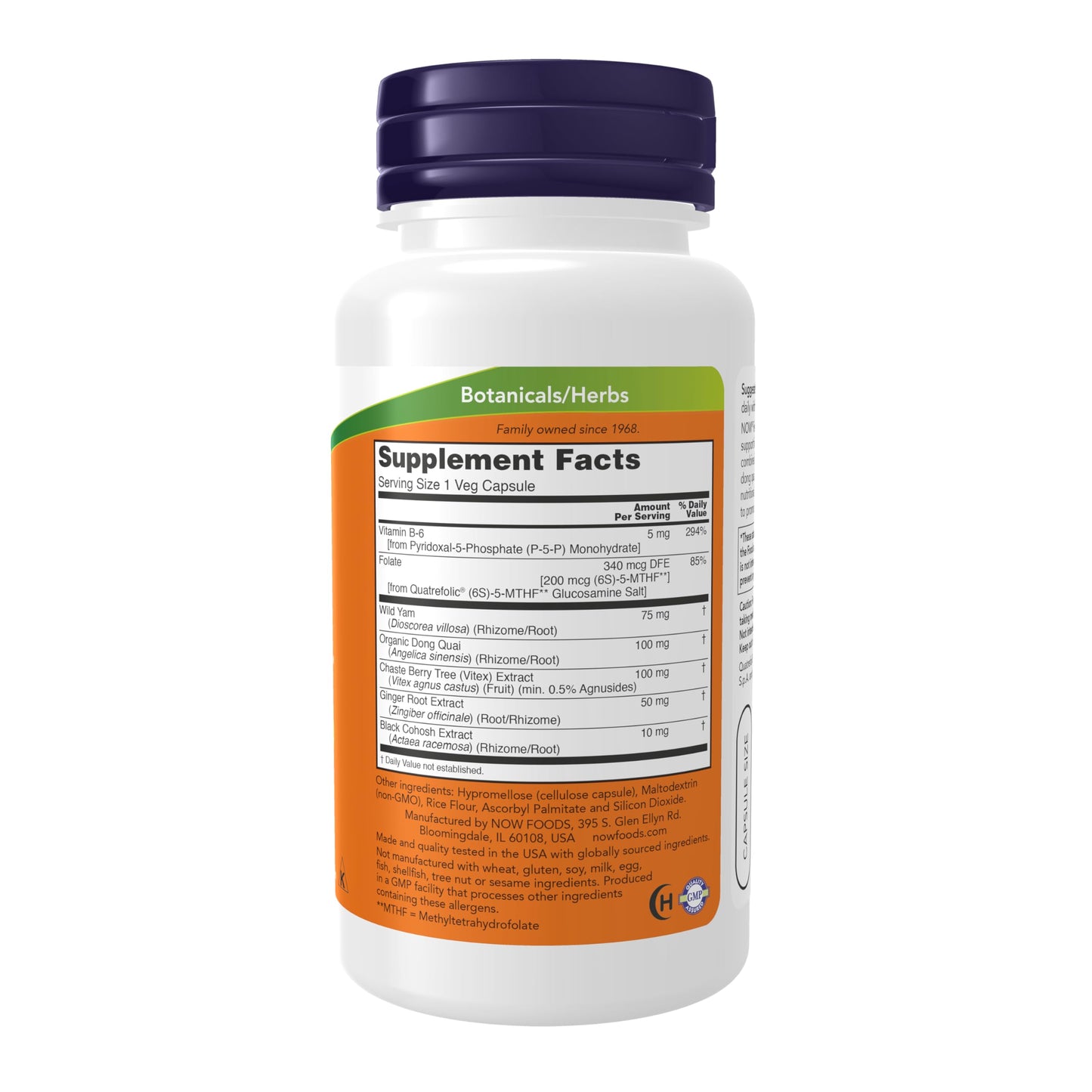 NOW Foods Female Balance with Wild Yam, Vitex, Dong Quai, GLA, Vitamin B-6 and Folate Capsules, 90 Count