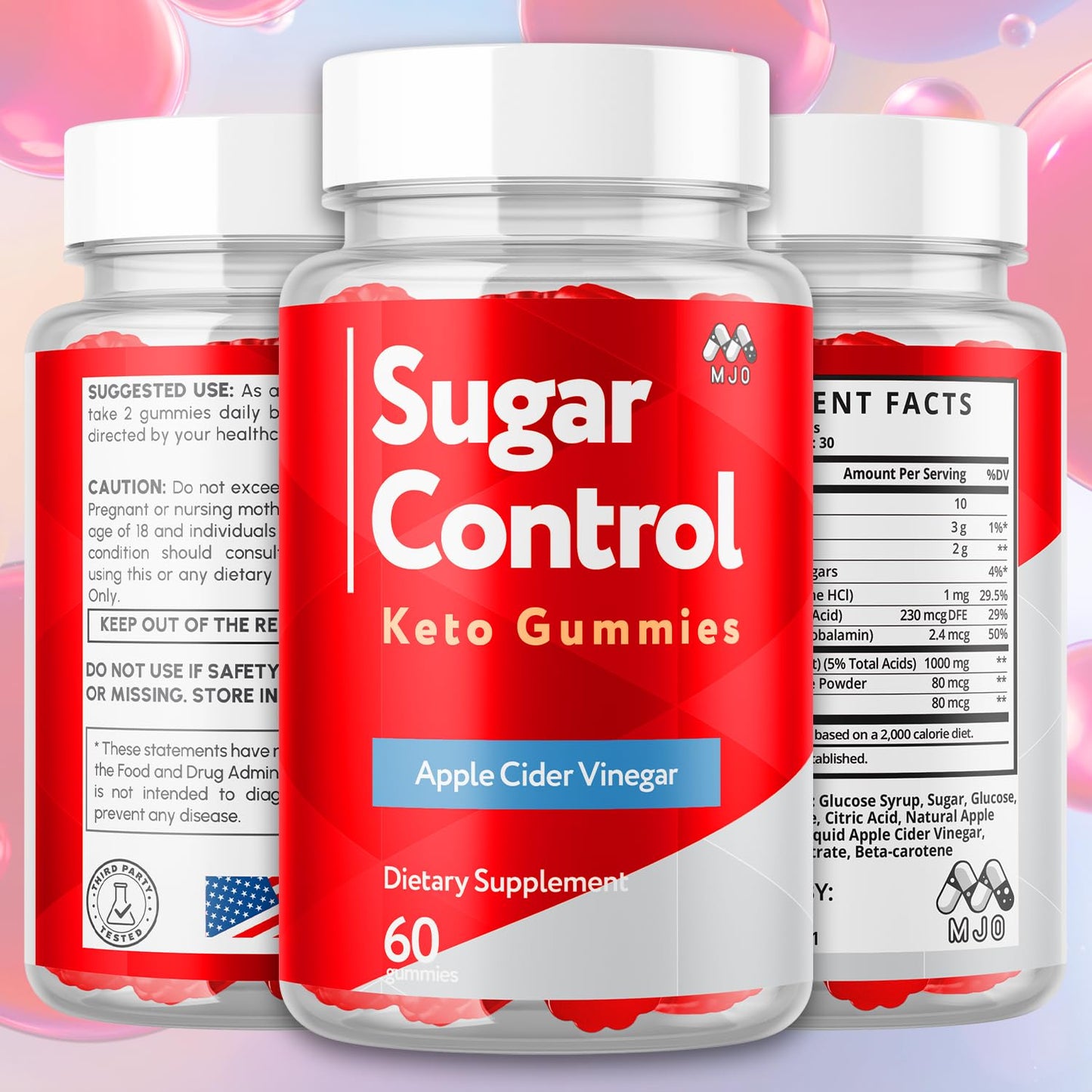 MJO SugarControl Keto Gummies 180 Gummies