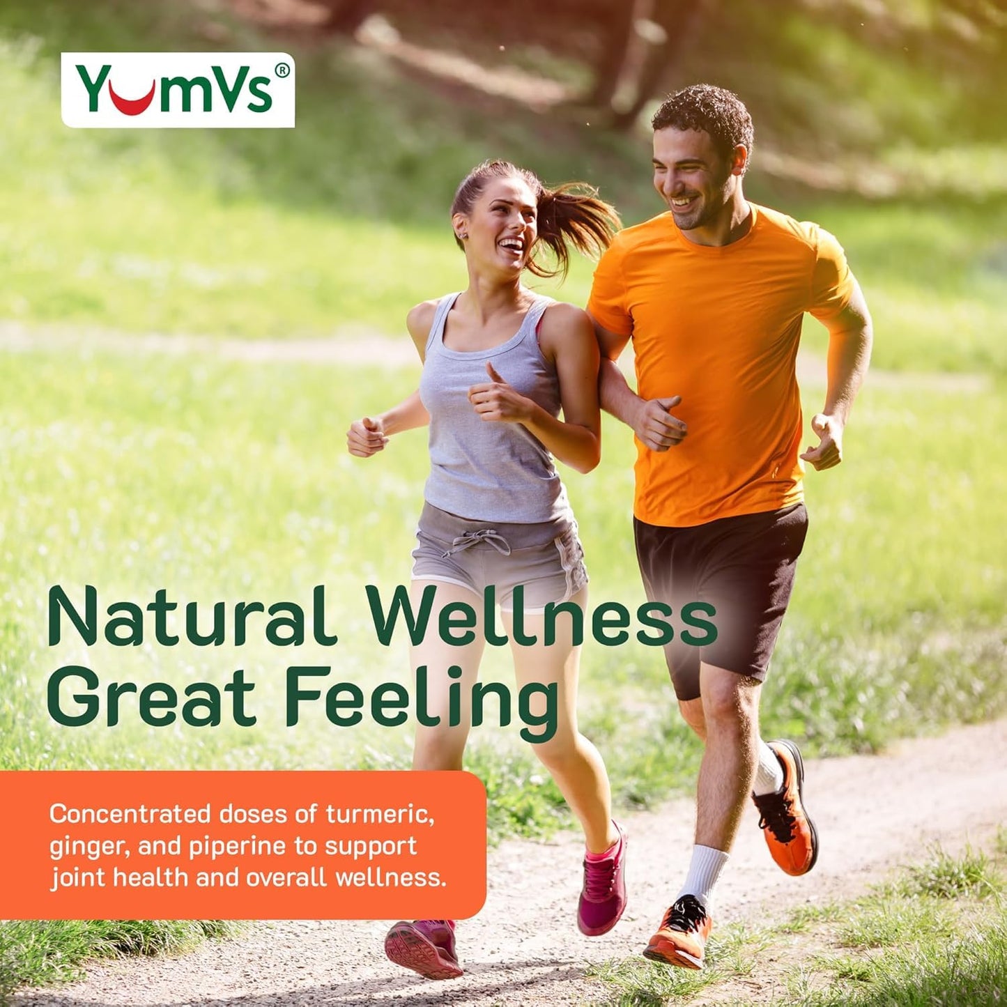 YUM-V'S Turmeric Gummies with Ginger and Piperine 120 Count