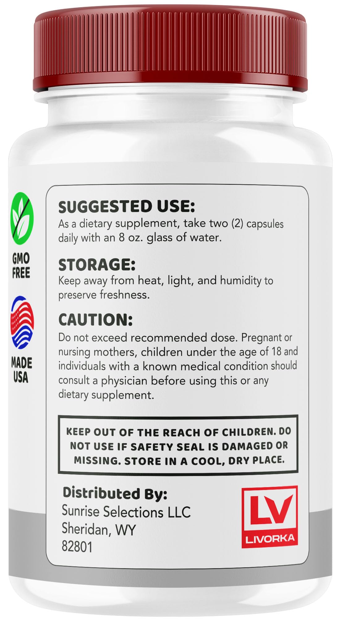 LIVORKA Health Flux Support Supplement Capsules 180 Capsules