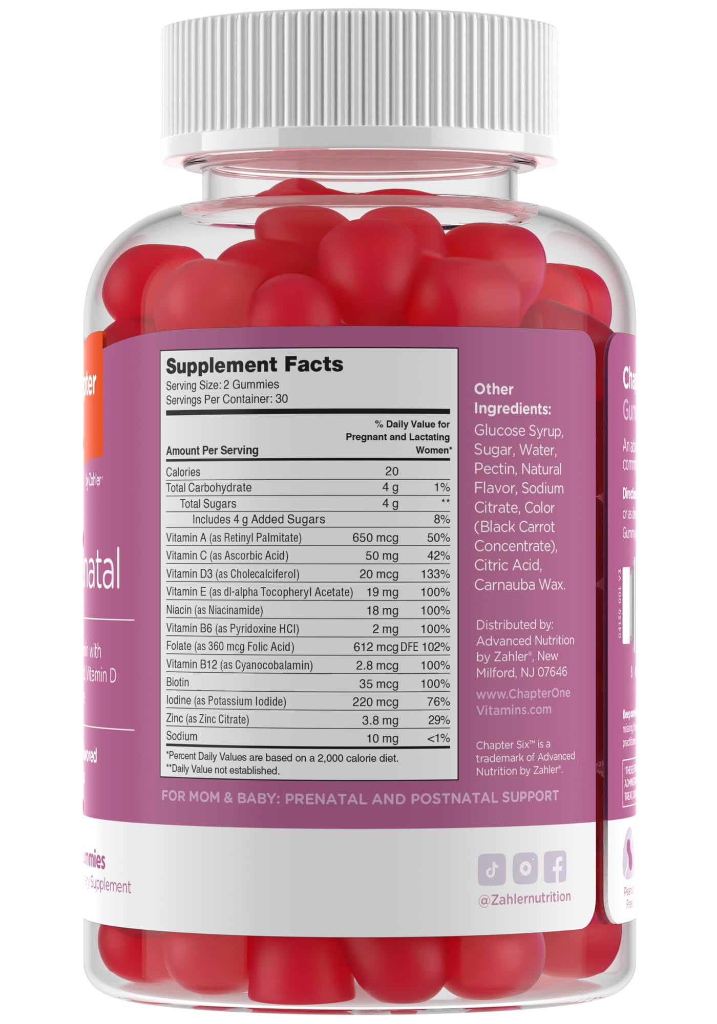 Zahler Prenatal Gummies 60 Gummies