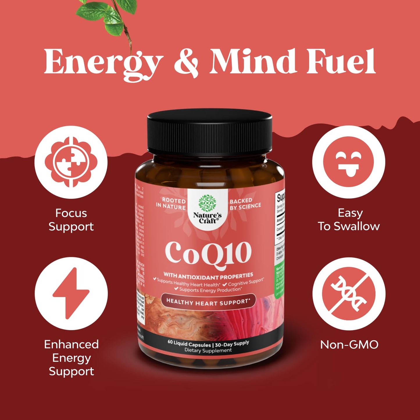 Natures Craft CoQ10 Liquid Capsules, 60 Count