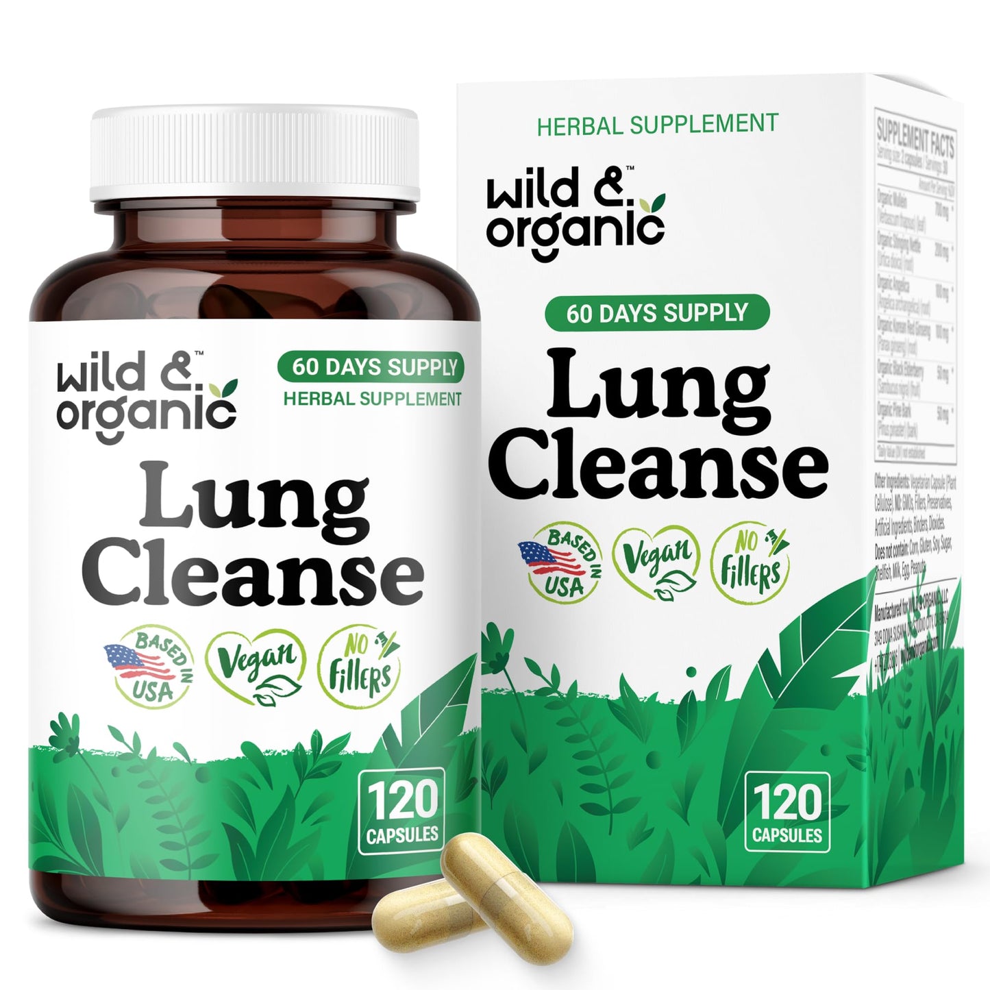 Wild & Organic Lung Cleanse Capsules, 120 Count