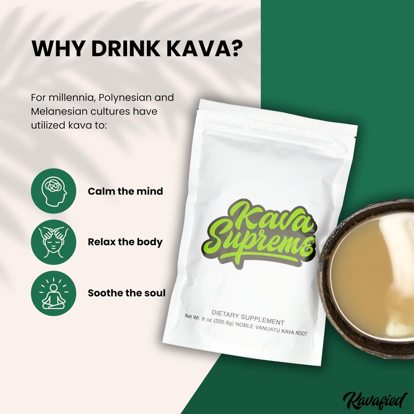 Kavafied KAVA Supreme Noble Vanuatu Kava Root Powder 8
