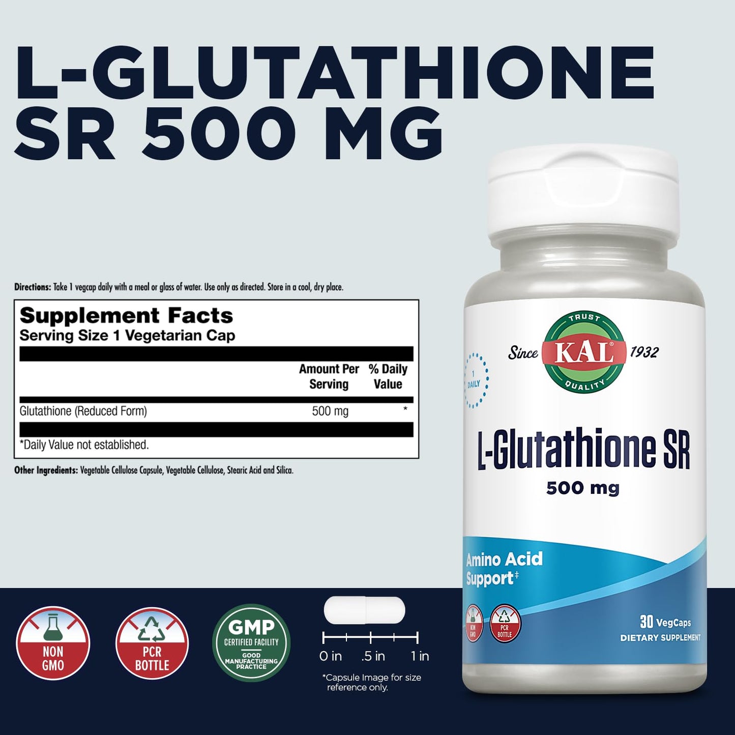 KAL L-Glutathione SR Capsule 30 Count