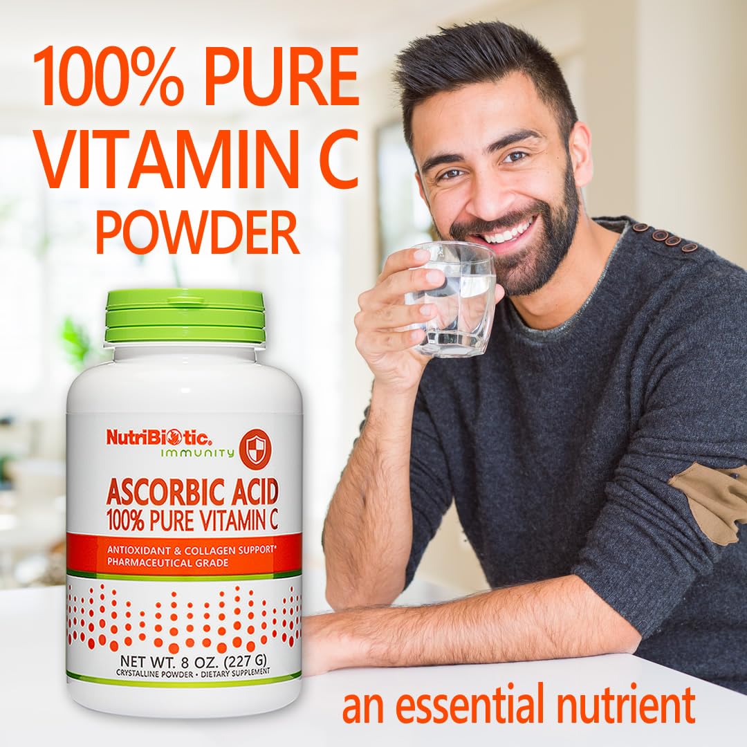 NutriBiotic Ascorbic Acid Vitamin C Powder, 8 Oz
