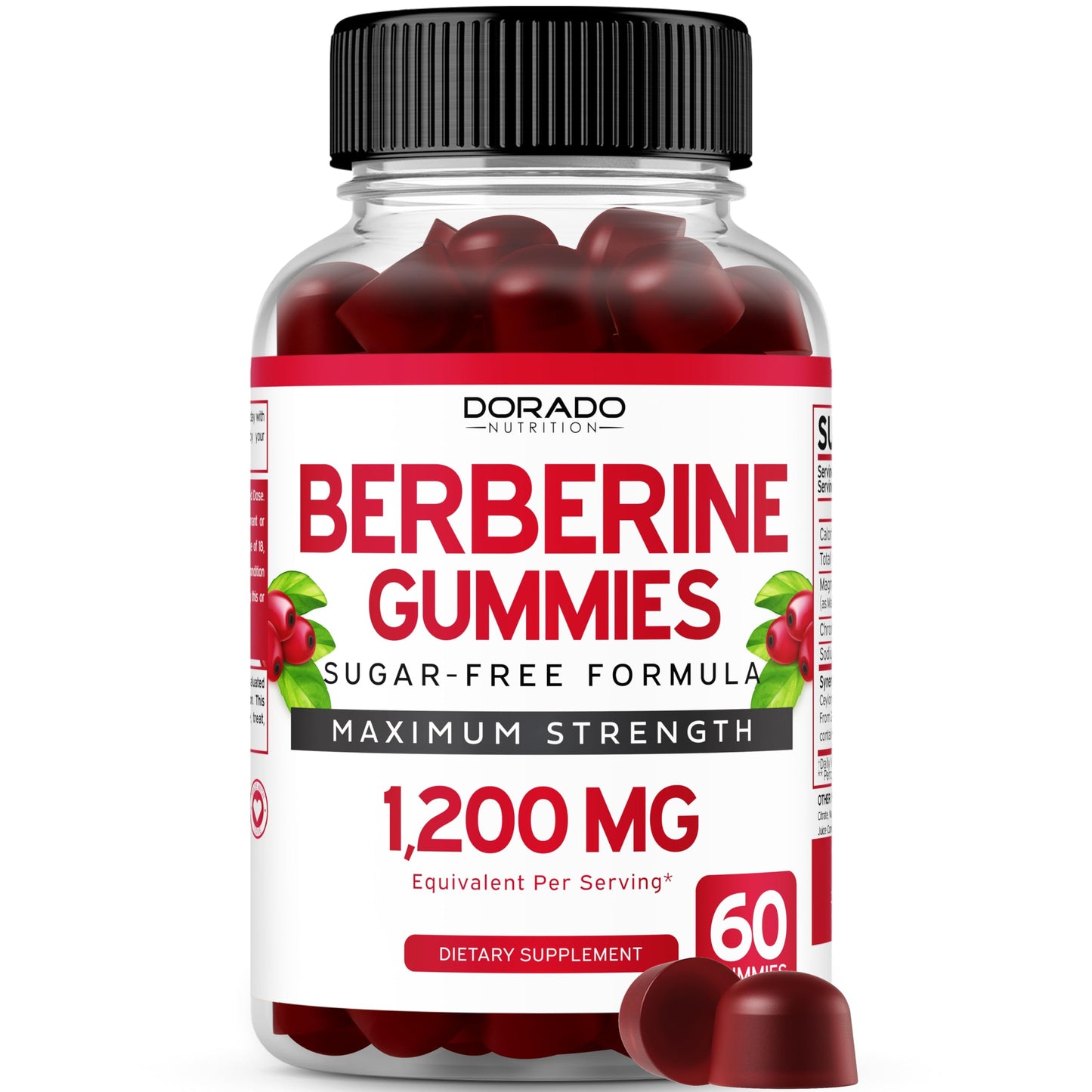 DORADO NUTRITION Berberine Gummies with Ceylon Cinnamon 120 Gummies