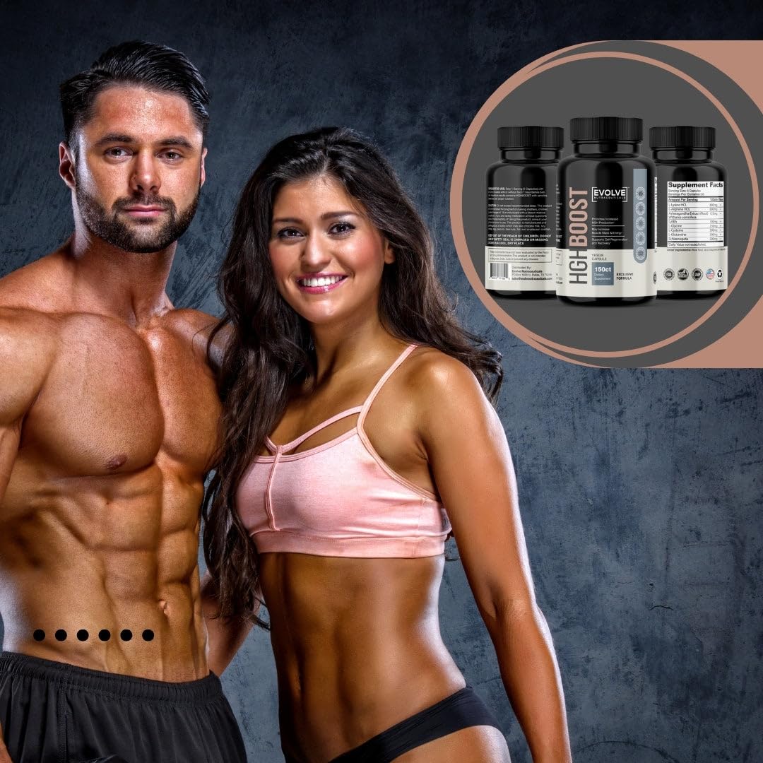 Evolve Nutraceuticals HGH Booster 2X Strength Capsule, 150 Count