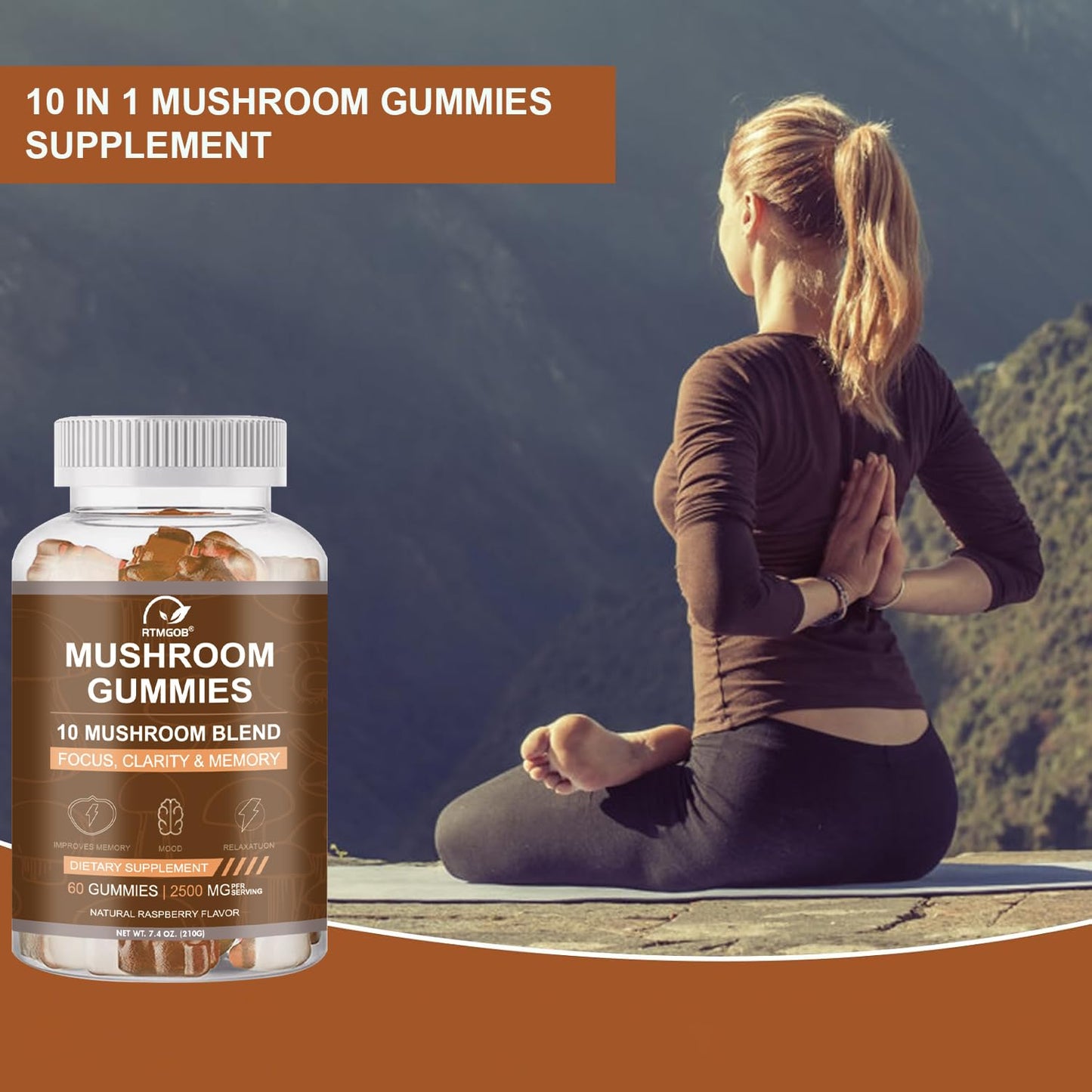 RTMGOB Mushroom Gummies 60 Count