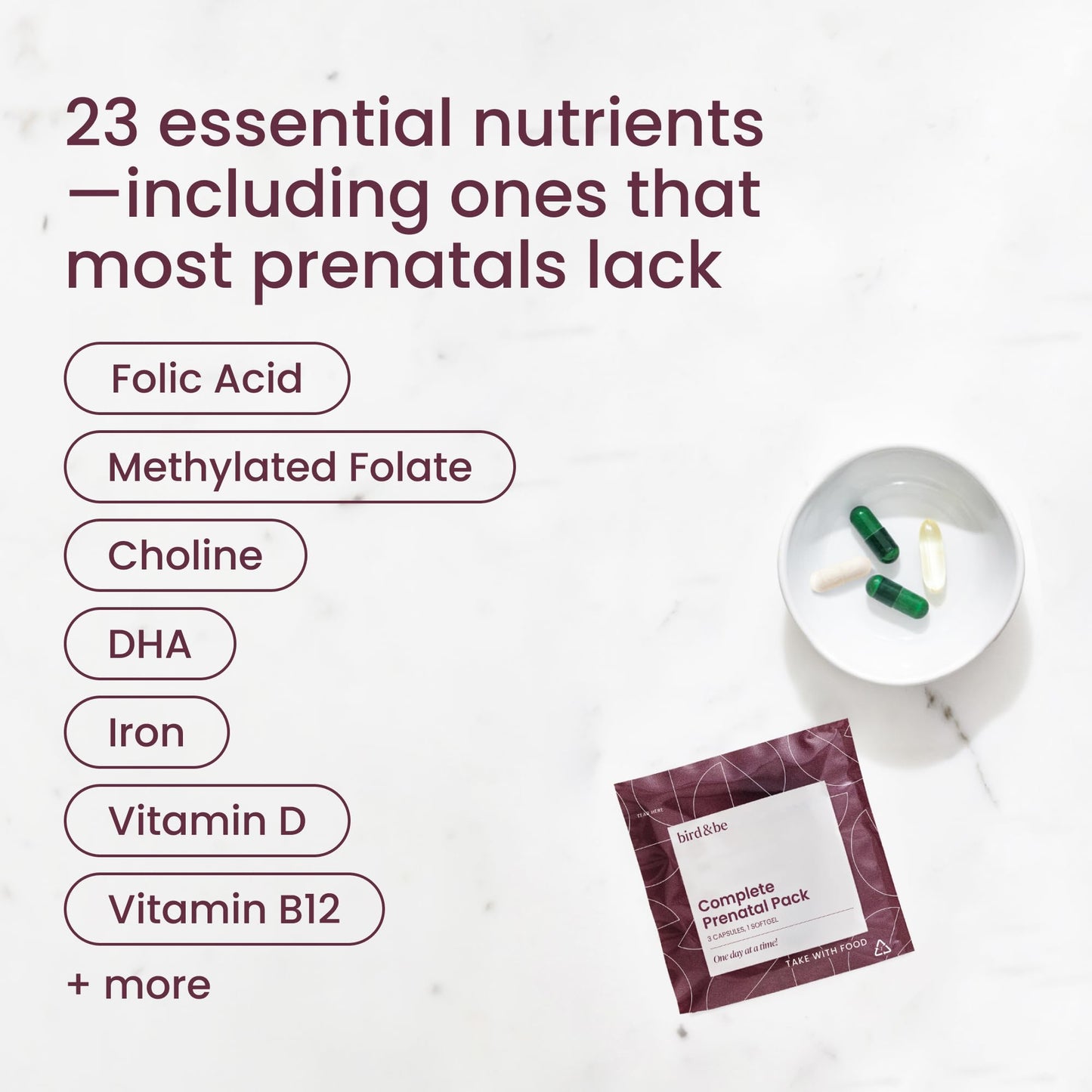 bird&be Complete Prenatal Vitamins with DHA & Choline Capsule 30