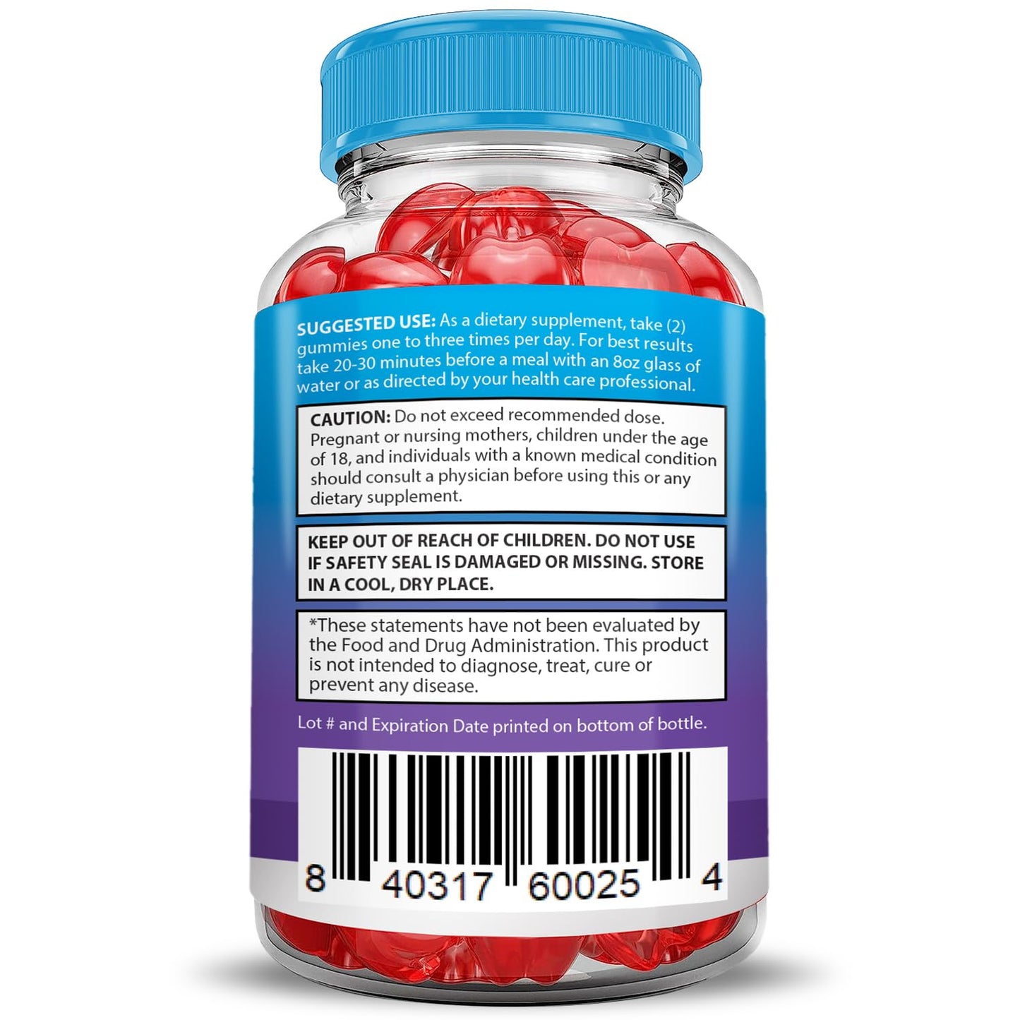 Justified Laboratories Apple Cider Vinegar Gummies 1000MG, 300 Count