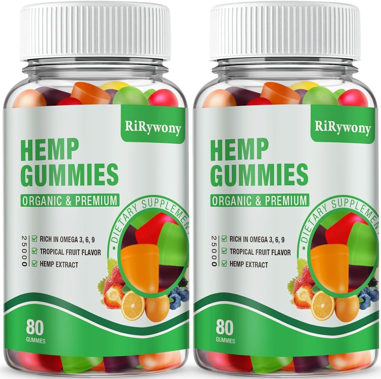 RiRywony Health Hemp Gummies 160 Count