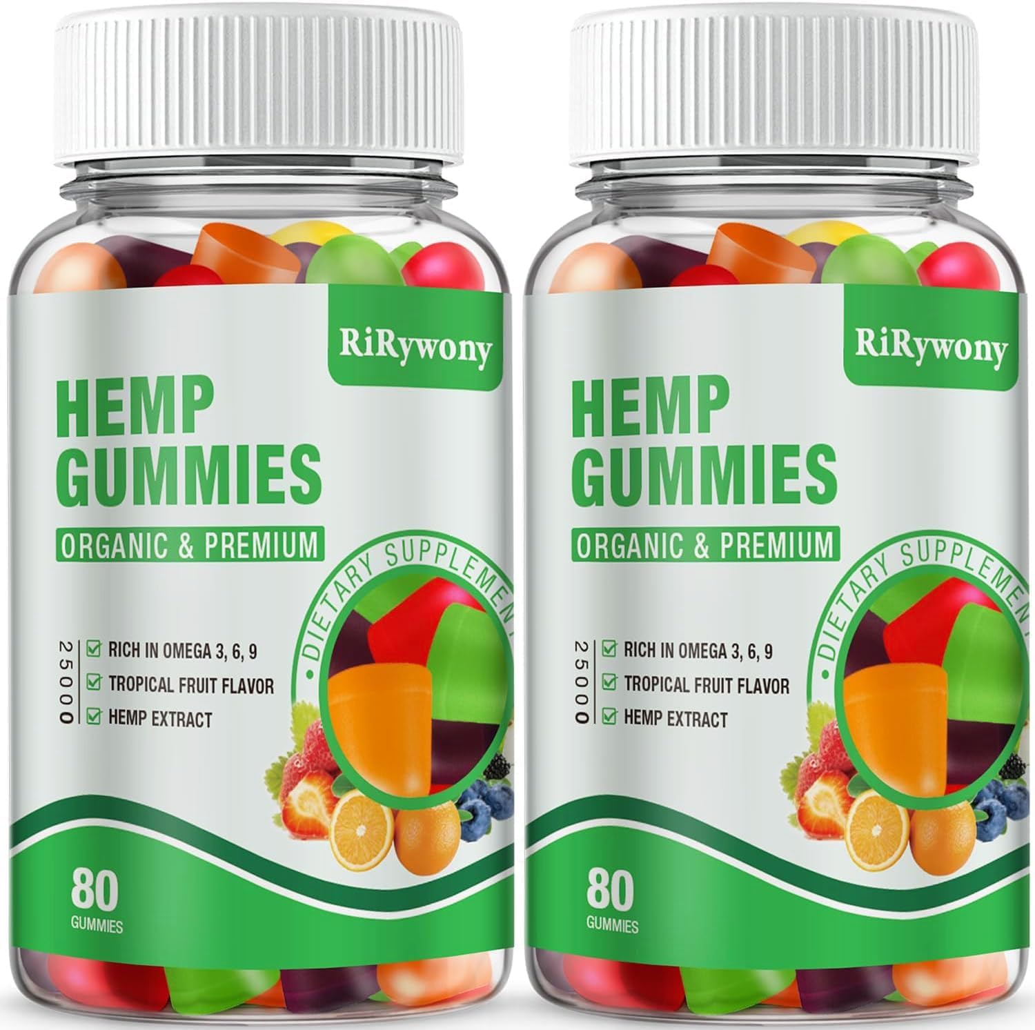 RiRywony Health Hemp Gummies 160 Count