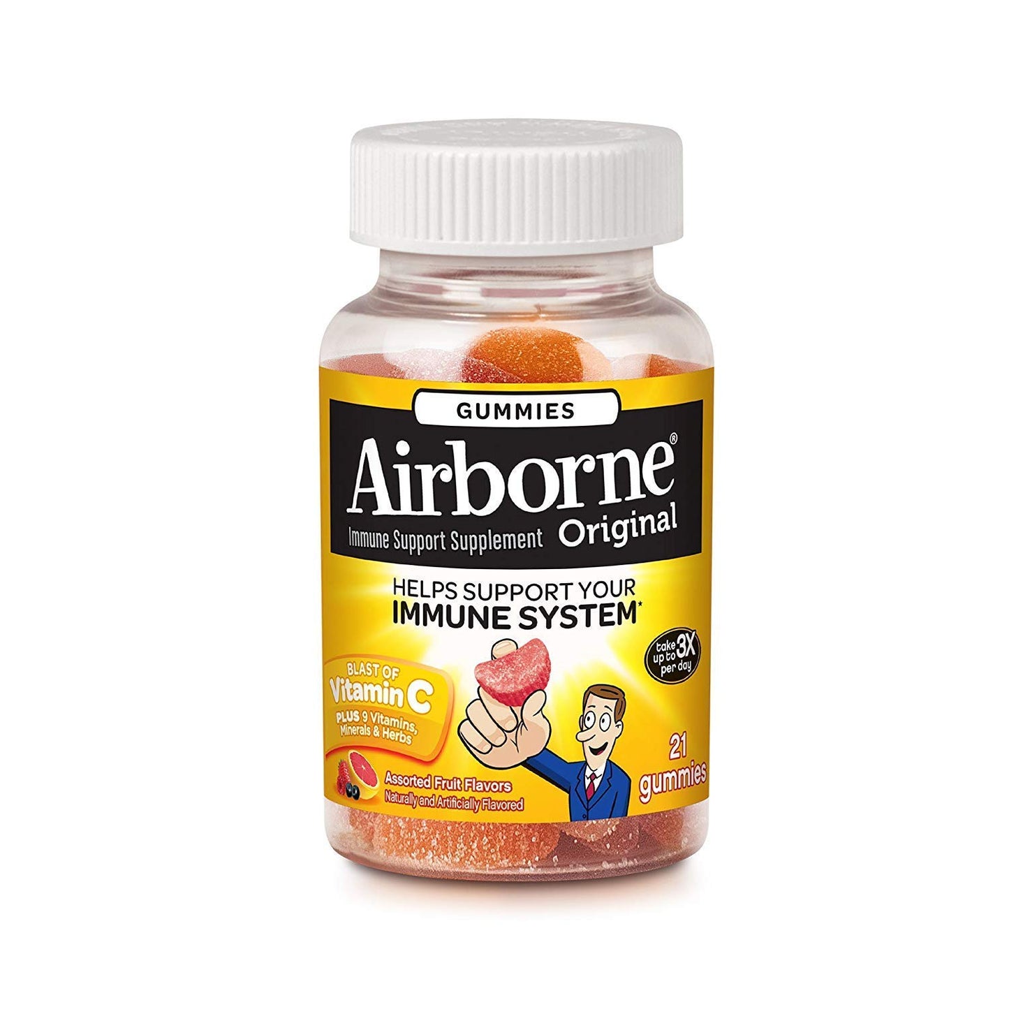 Airborne Assorted Fruit Flavored Gummies 126 Count