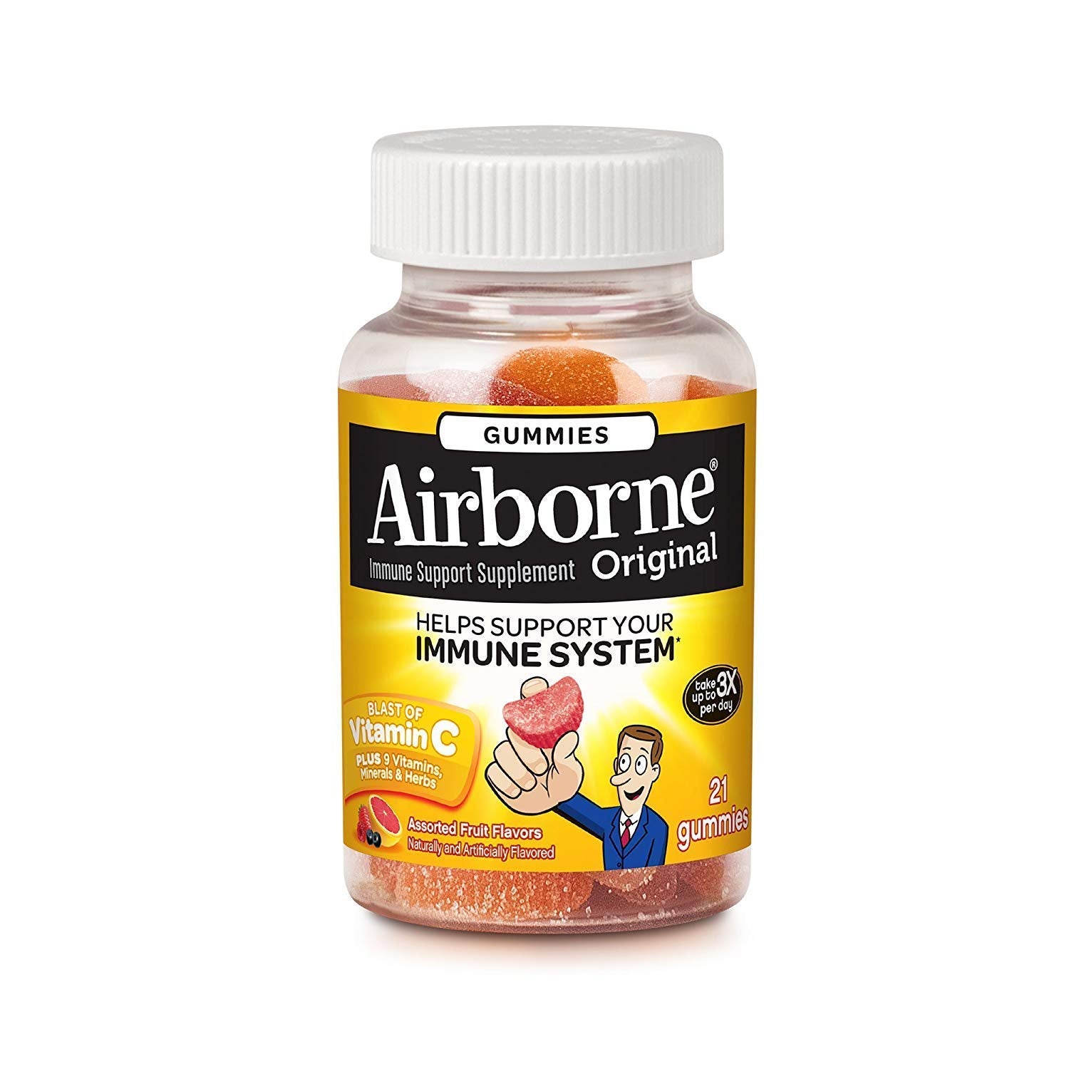 Airborne Assorted Fruit Flavored Gummies 126 Count