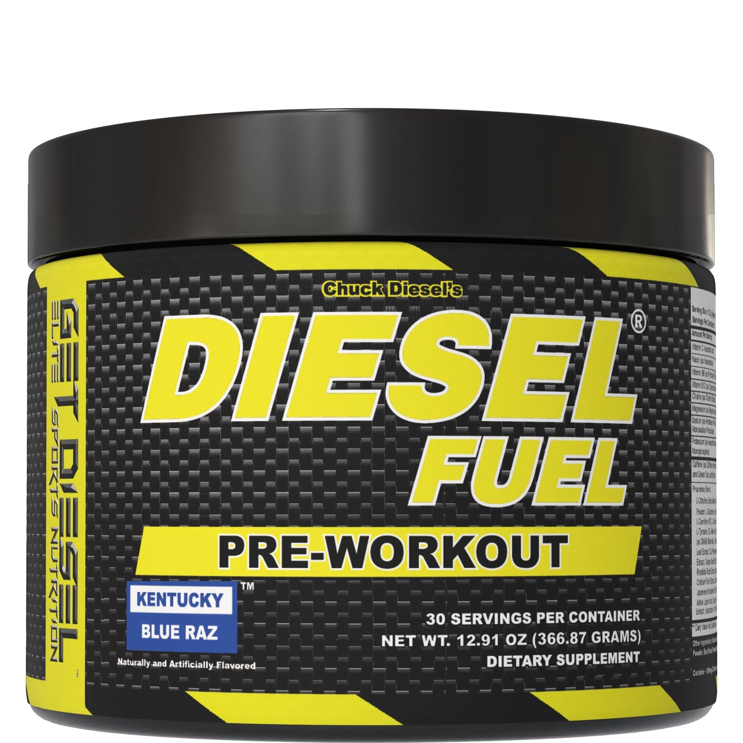 GET DIESEL NUTRITION Diesel Fuel High-Stim Pre-Workout Powder – Intense Energy, Focus & Nitric Oxide Pumps – Caffeine, Ginseng & Beta-Alanine, 13 Ounce